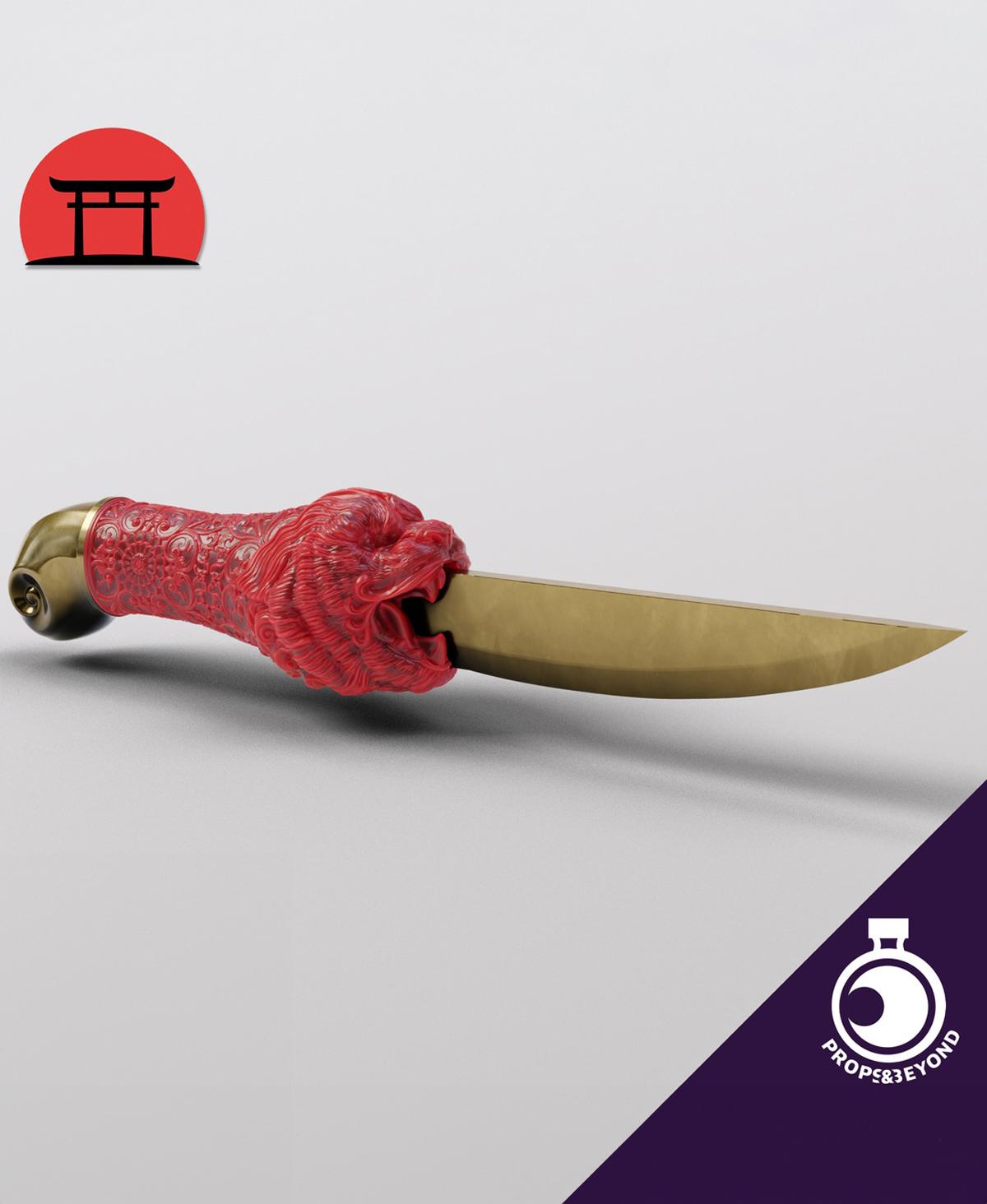 Tiger Knife 3d model