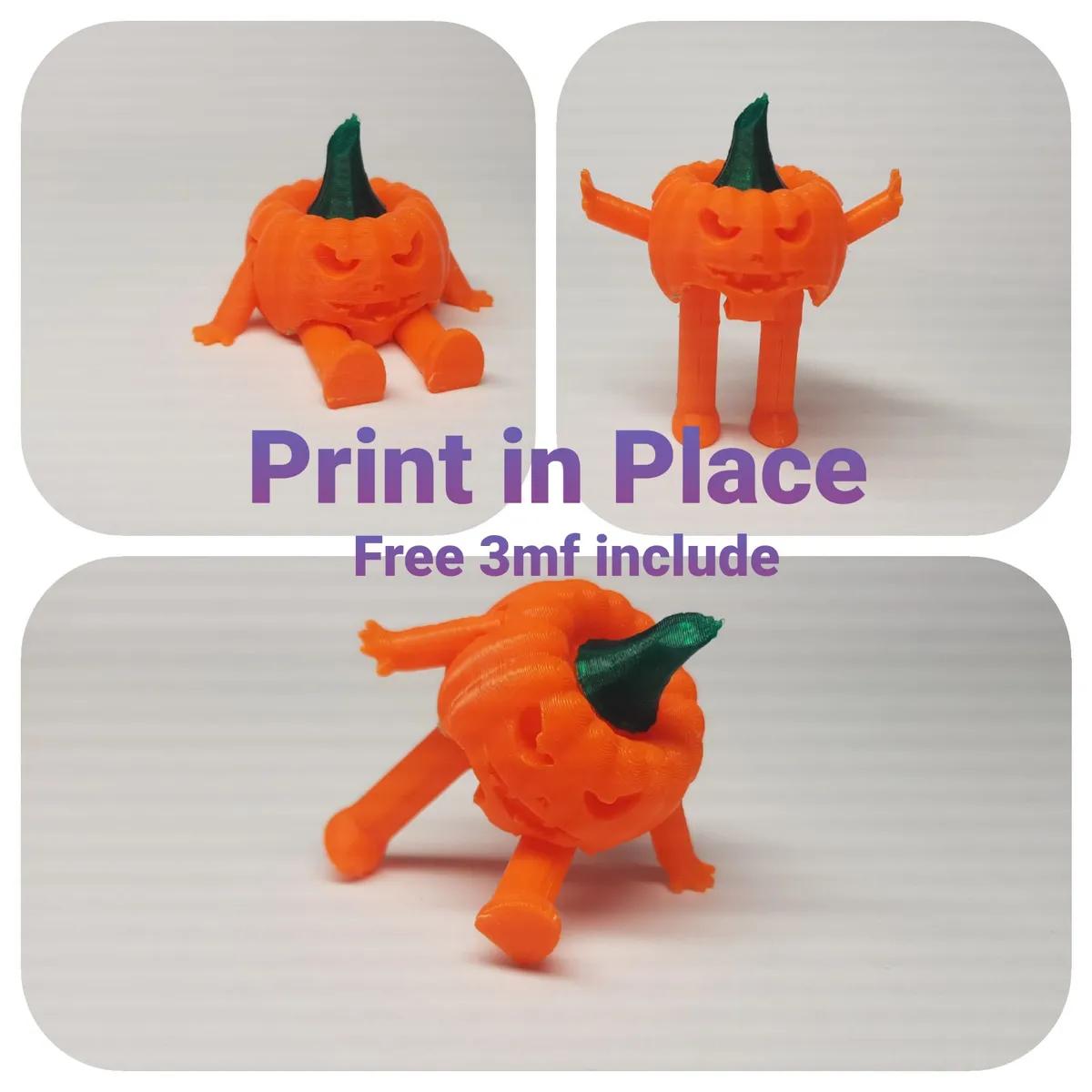 Pumpkin With Legs-HALLOWEEN-PRINT-IN-PLACE 3d model