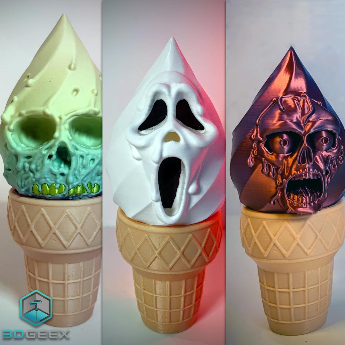 I Scream: Skull, Zombie & Ghostface 3d model