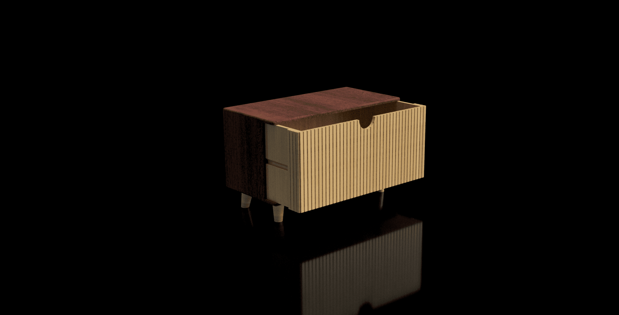 The Winslow - Mid Century Modern Drawer 3d model