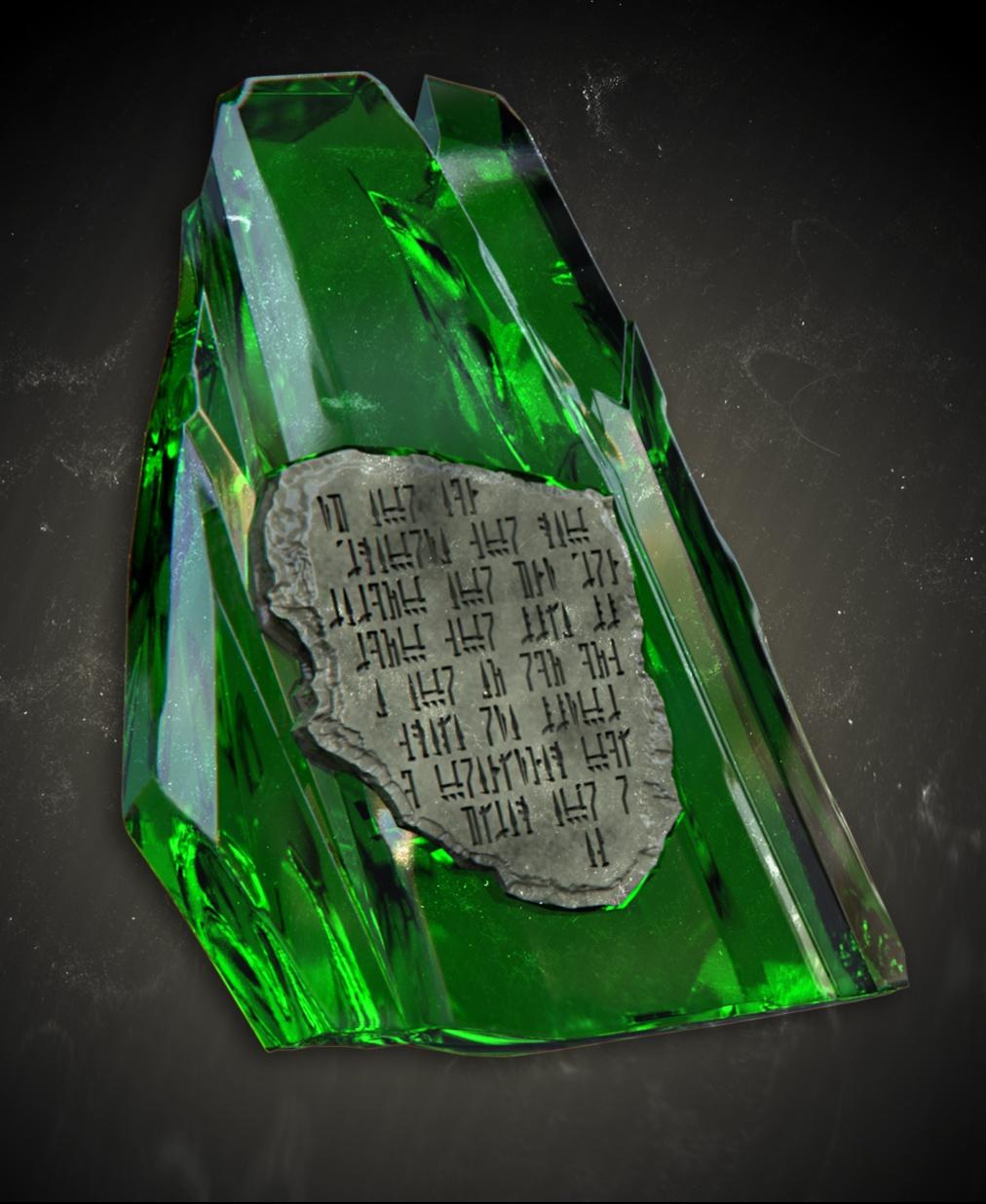 Mandalorian stone tablet 3d model