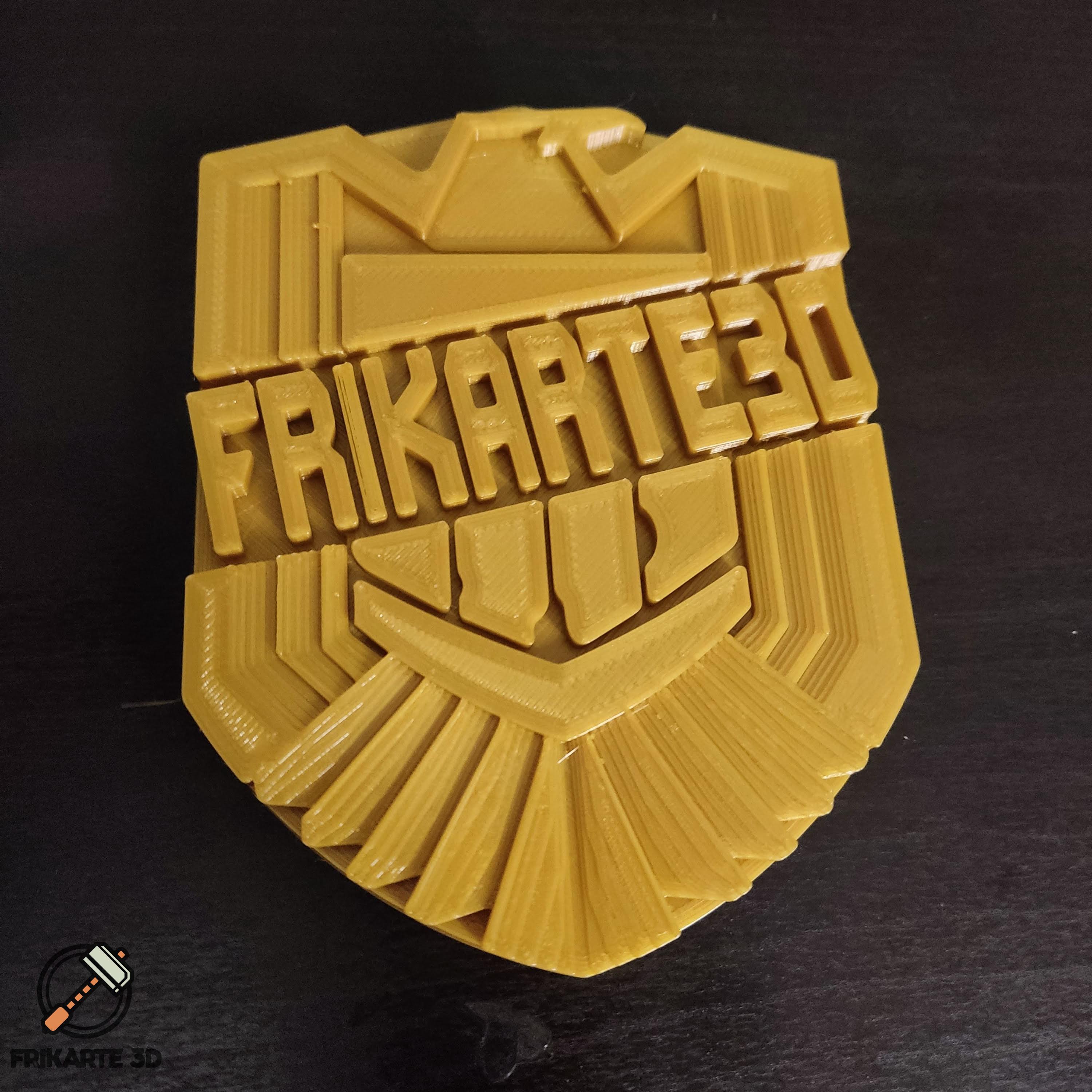 Judge Dredd Customizable Badge 3d model