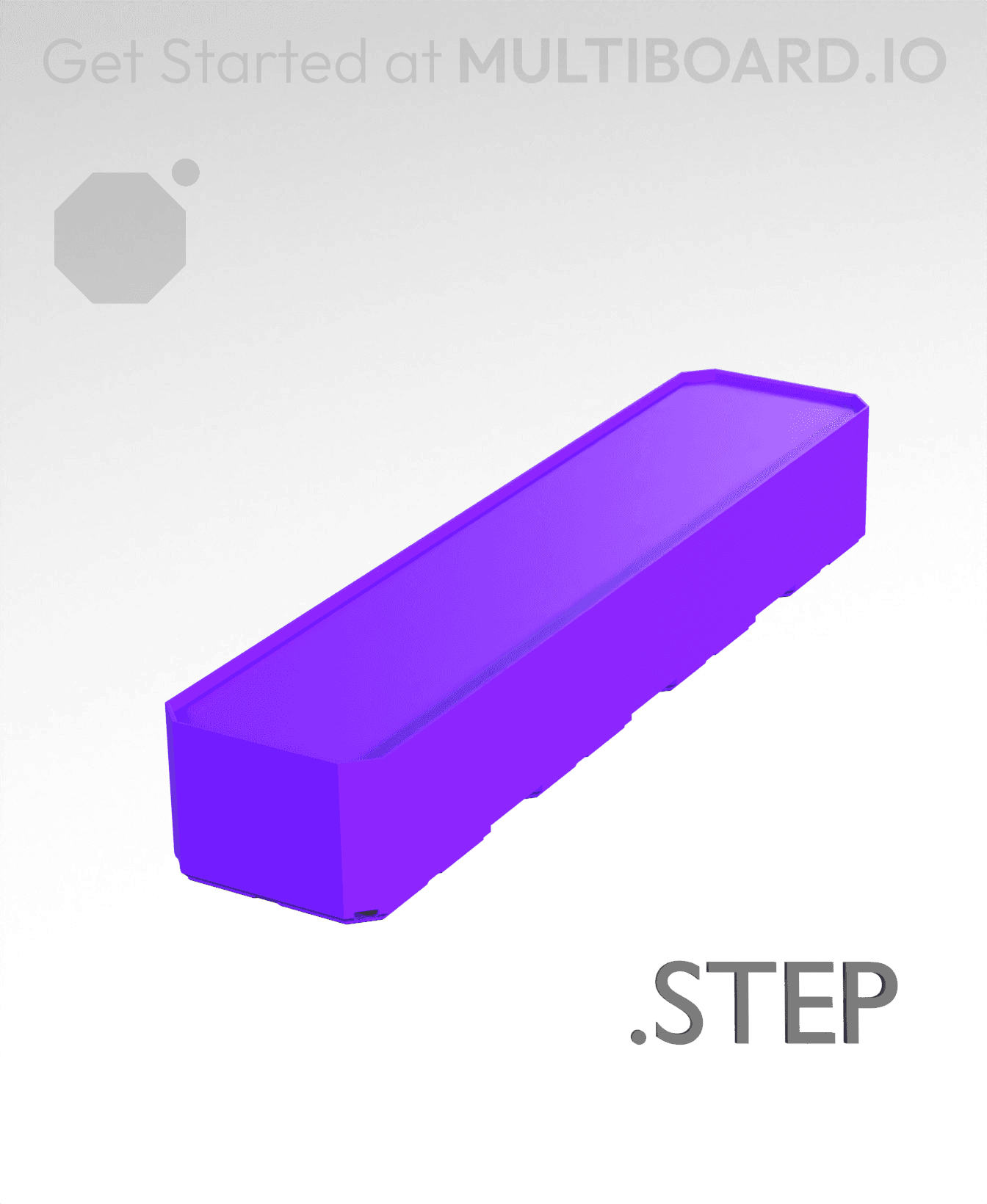 1x4x0·75 - Multibin Insert - STEP Remixing File 3d model