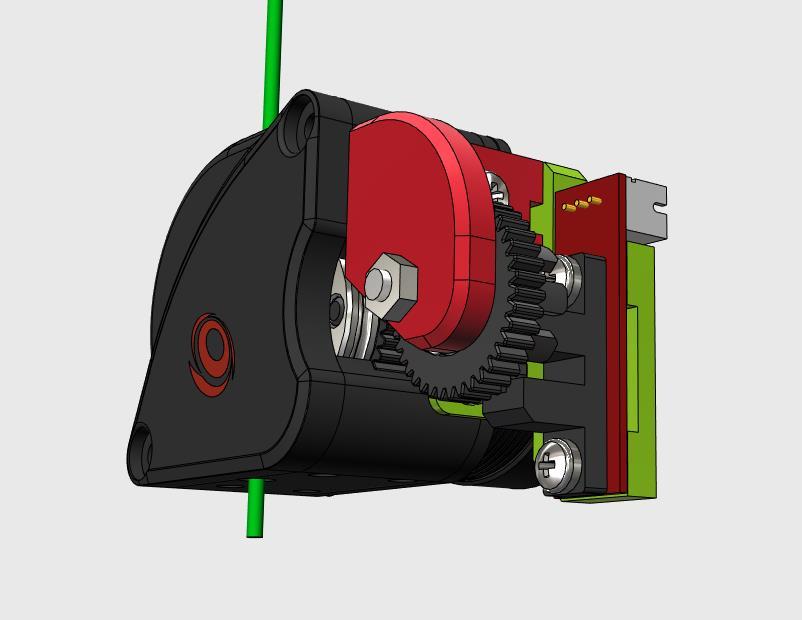 Filament-Encoder for LGX-Lite Extruder 3d model