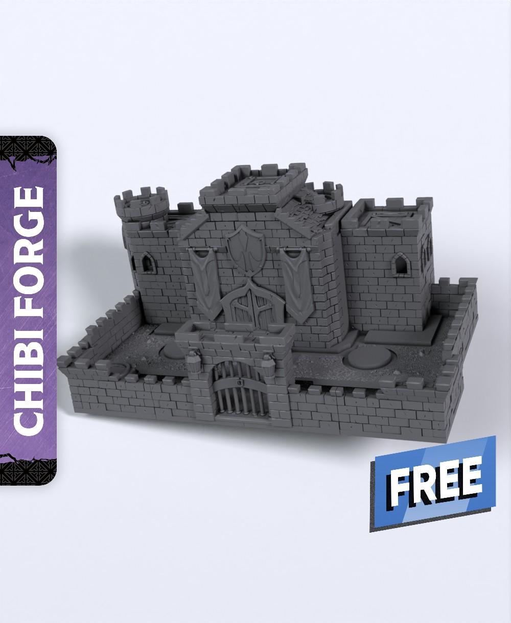 Chibi Game Terrain - Dark Knight's Castle 3d model