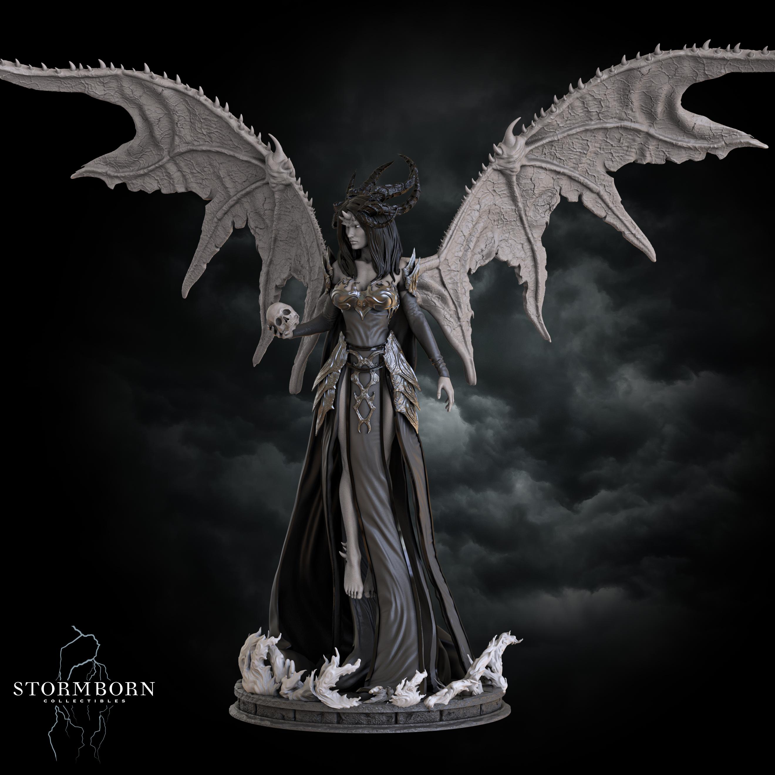 (32mm) Nyxara, Demon of the Night 3d model