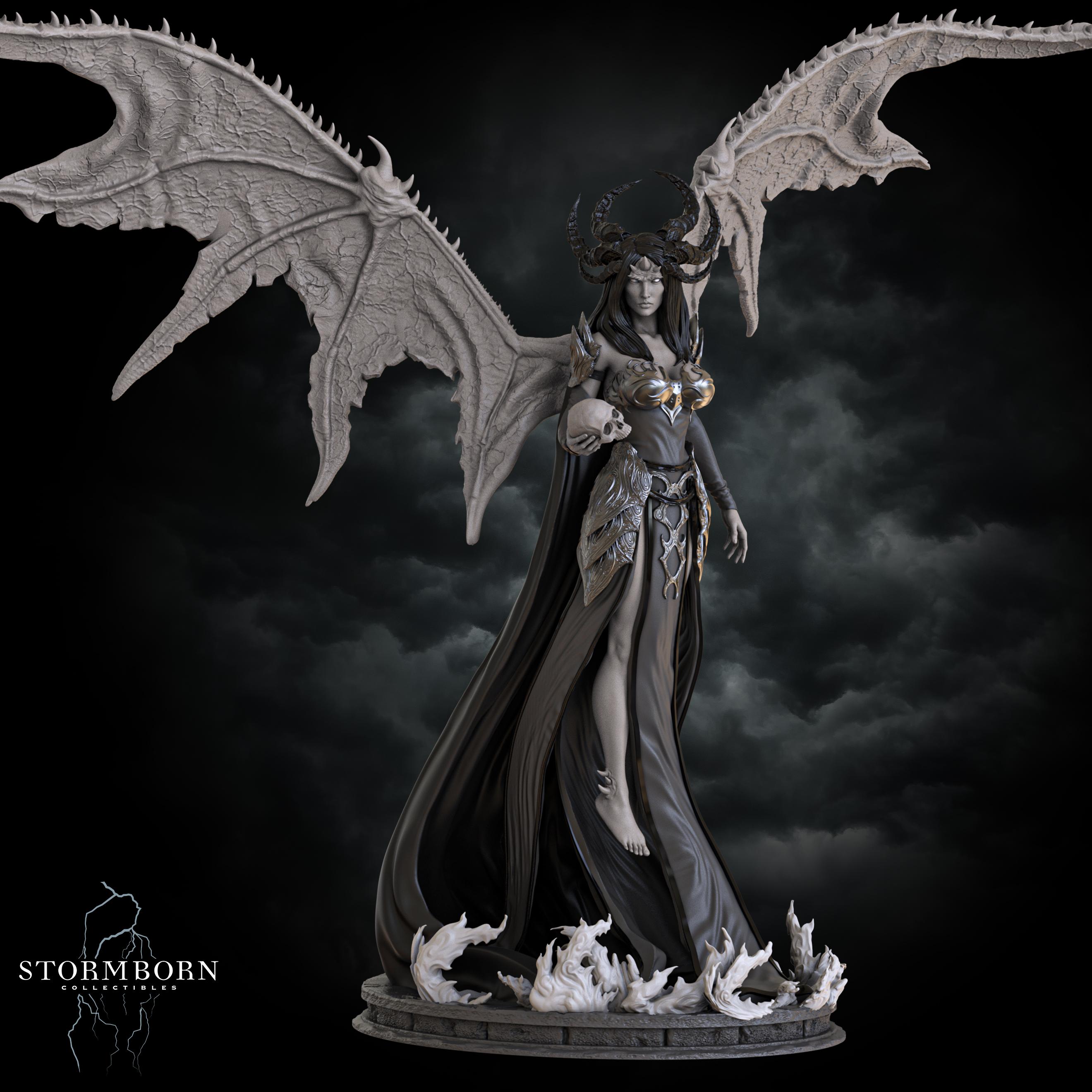 (32mm) Nyxara, Demon of the Night 3d model