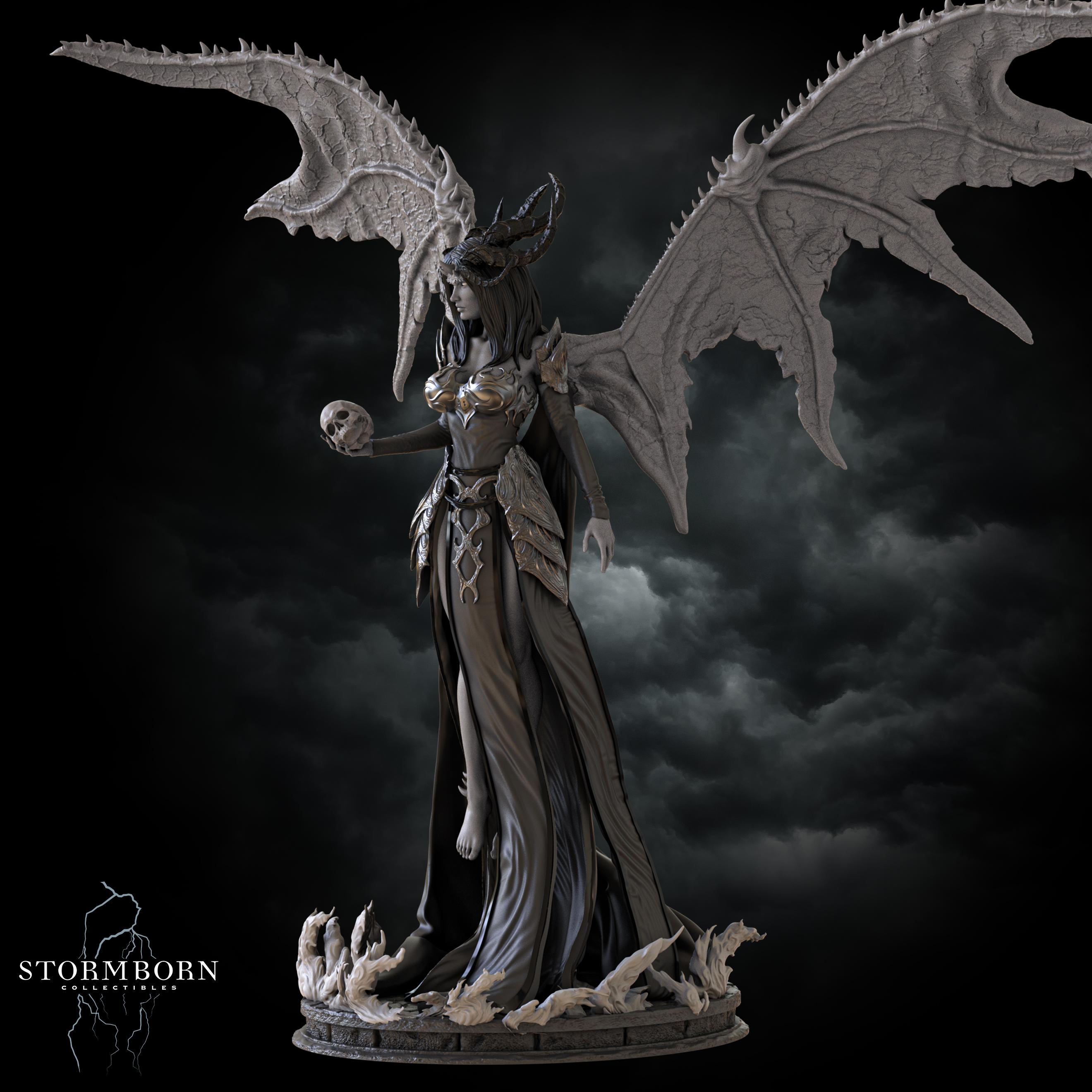 (32mm) Nyxara, Demon of the Night 3d model