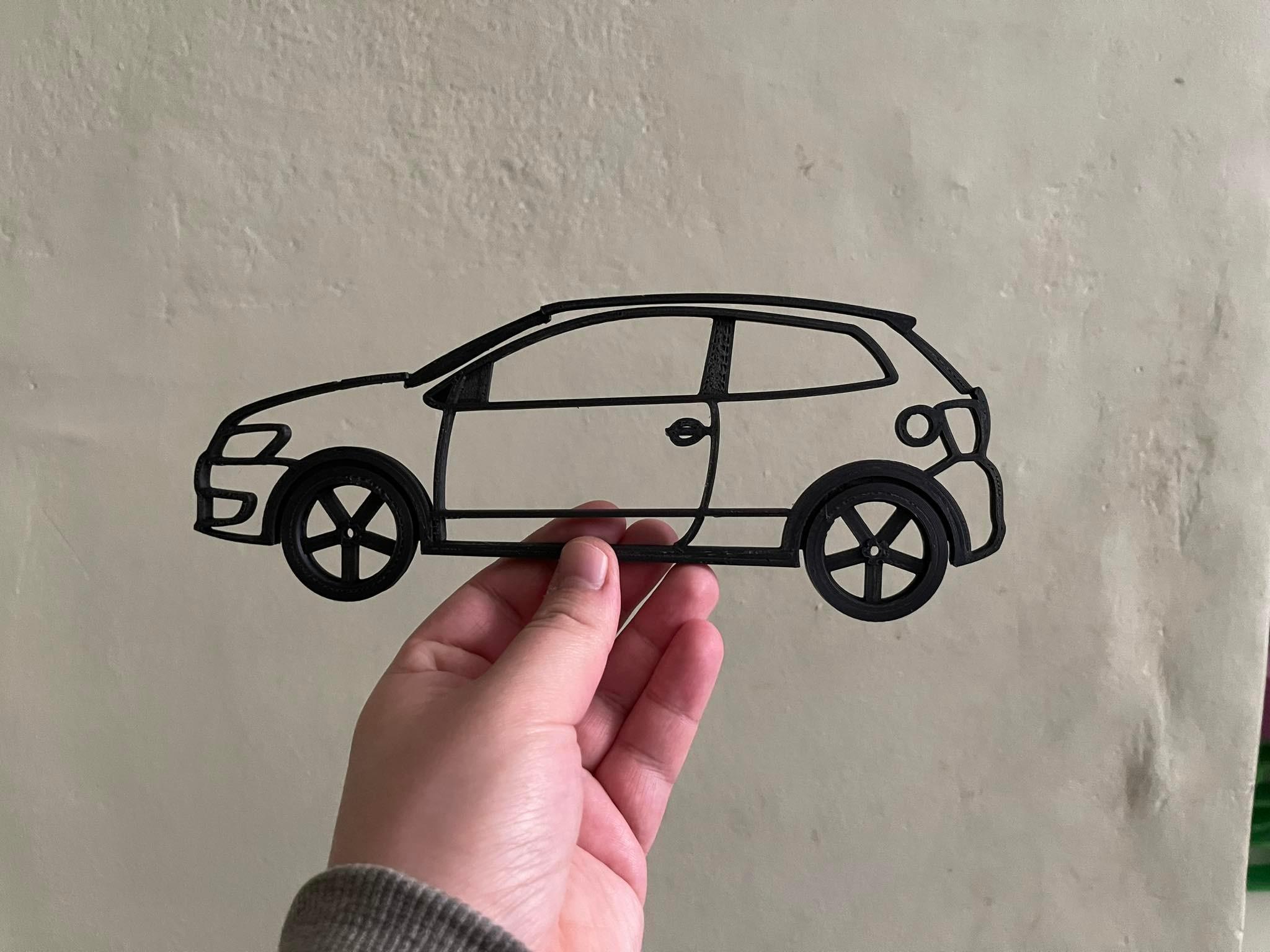 VW Polo Wall Art 3d model