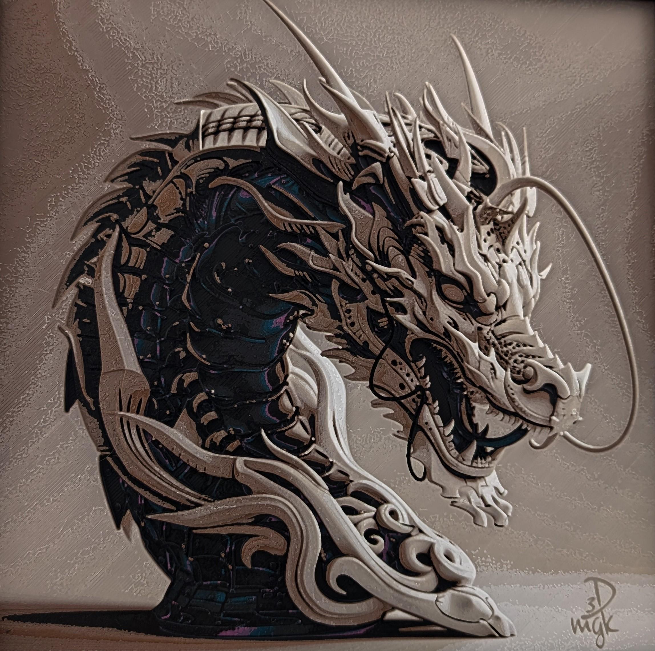 Dragon Borg - Hueforge Print 3d model