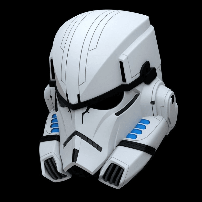 Play Arts Kai Strom Trooper Helmet STL 3D FILE 3d model