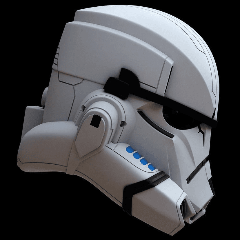 Play Arts Kai Strom Trooper Helmet STL 3D FILE 3d model