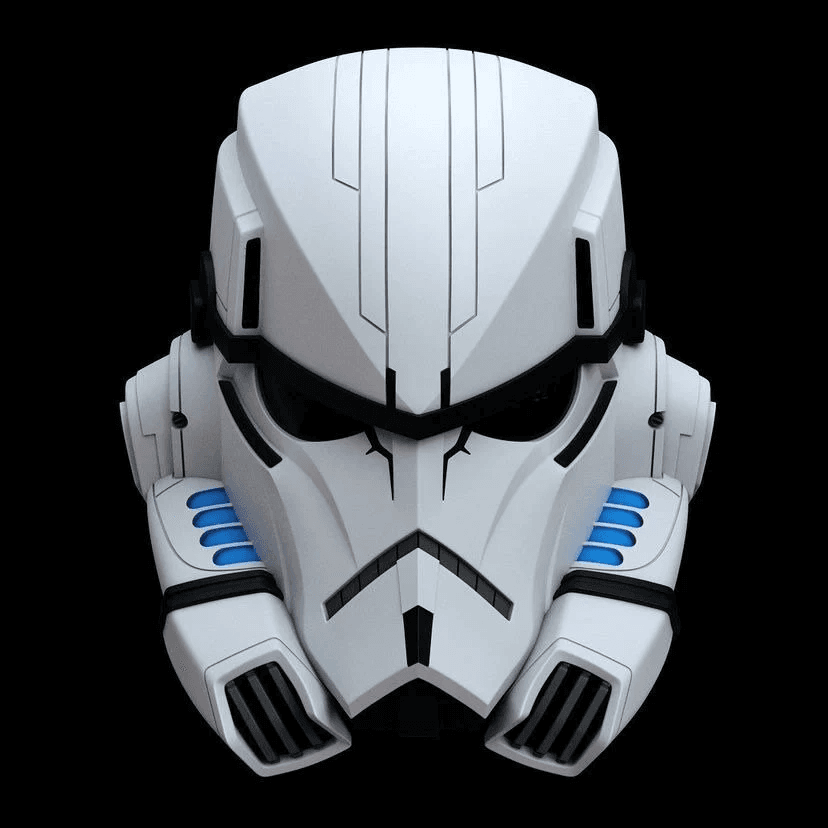 Play Arts Kai Strom Trooper Helmet STL 3D FILE 3d model