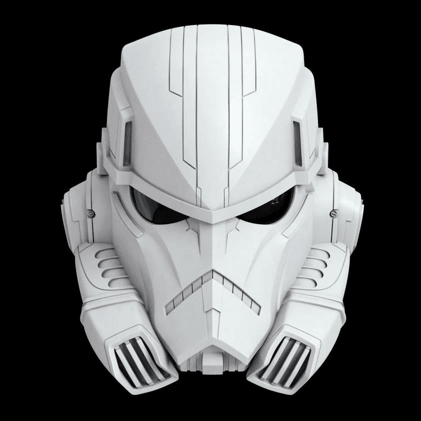 Play Arts Kai Strom Trooper Helmet STL 3D FILE 3d model