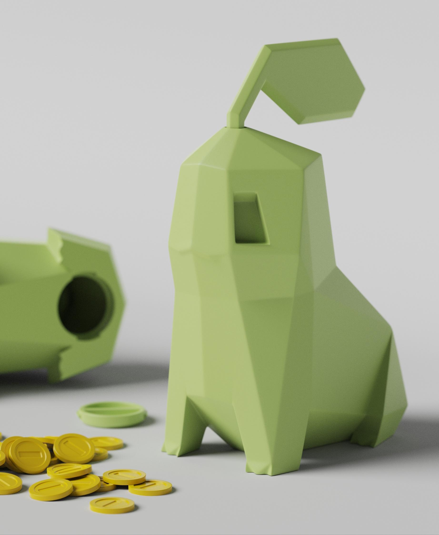 Low-poly Chikorita - Piggy Bank 3d model