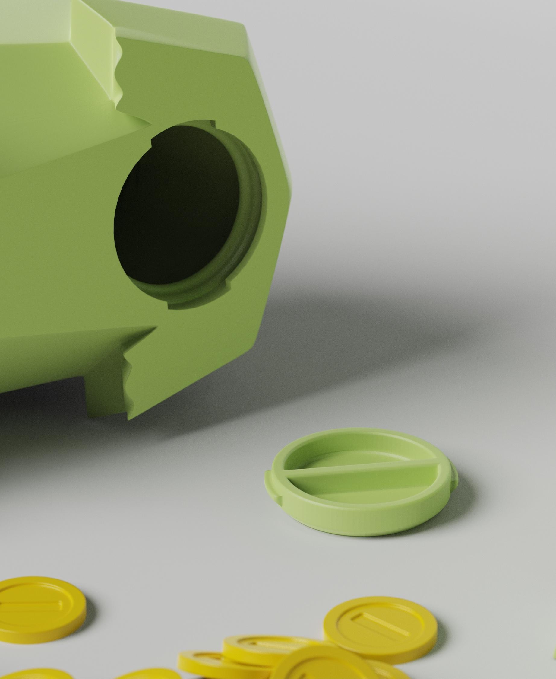 Low-poly Chikorita - Piggy Bank 3d model