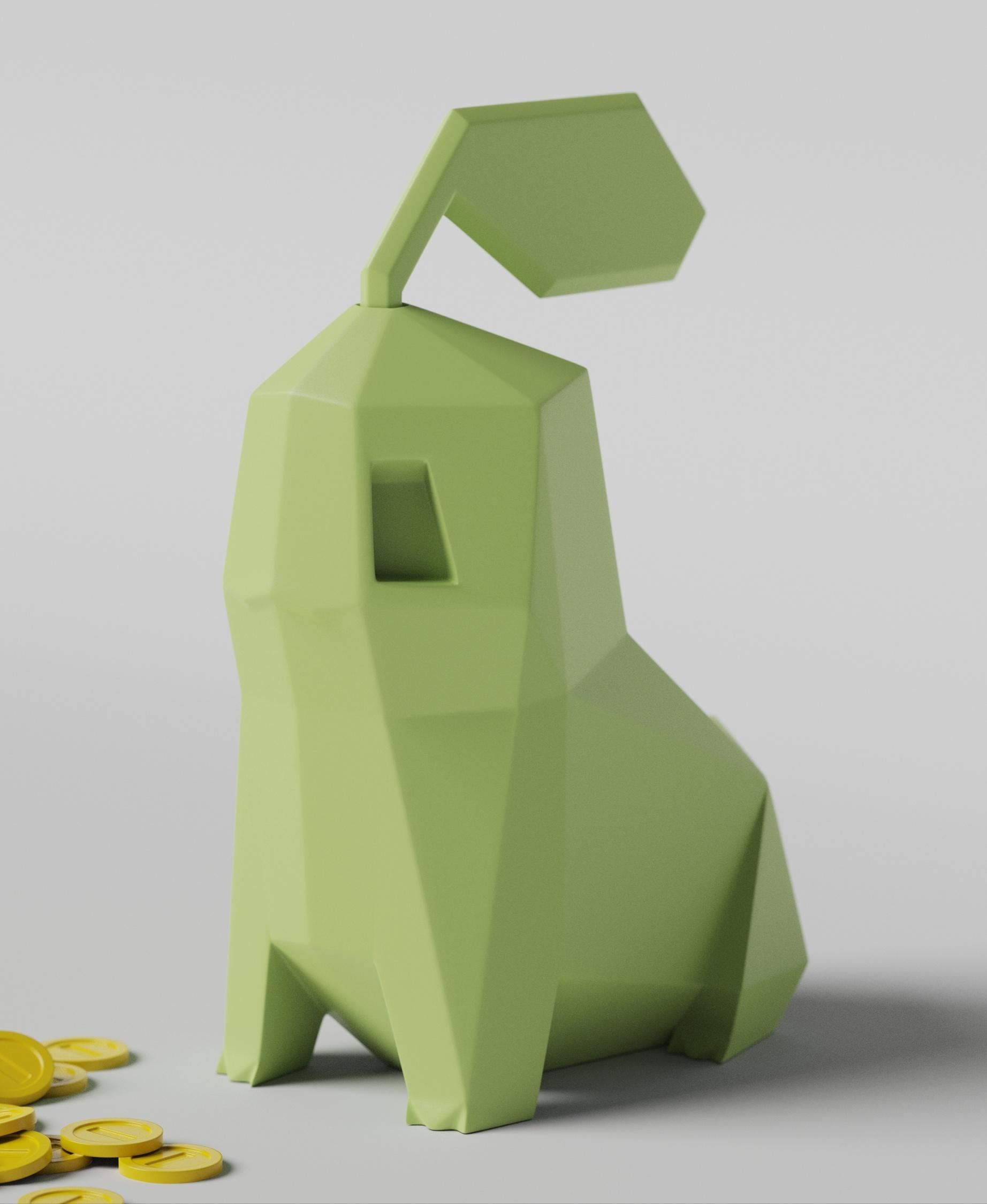 Low-poly Chikorita - Piggy Bank 3d model