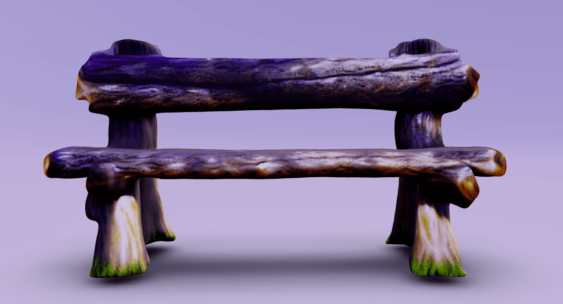 Another Wooden Bench 3d model