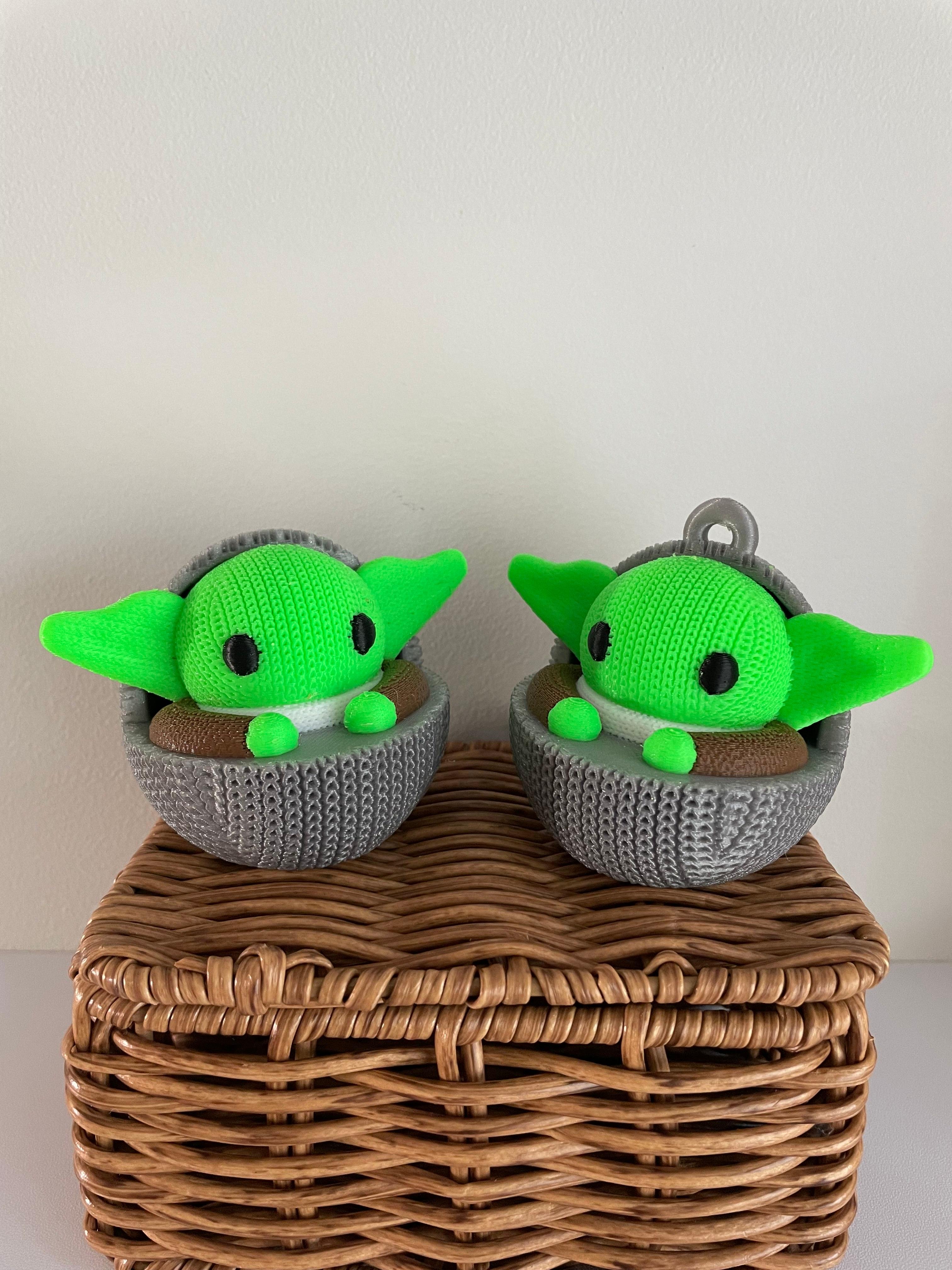 Knitted Star Wars Grogu Figurine / Ornament / No Supports / Multiparts / 3MF Included 3d model