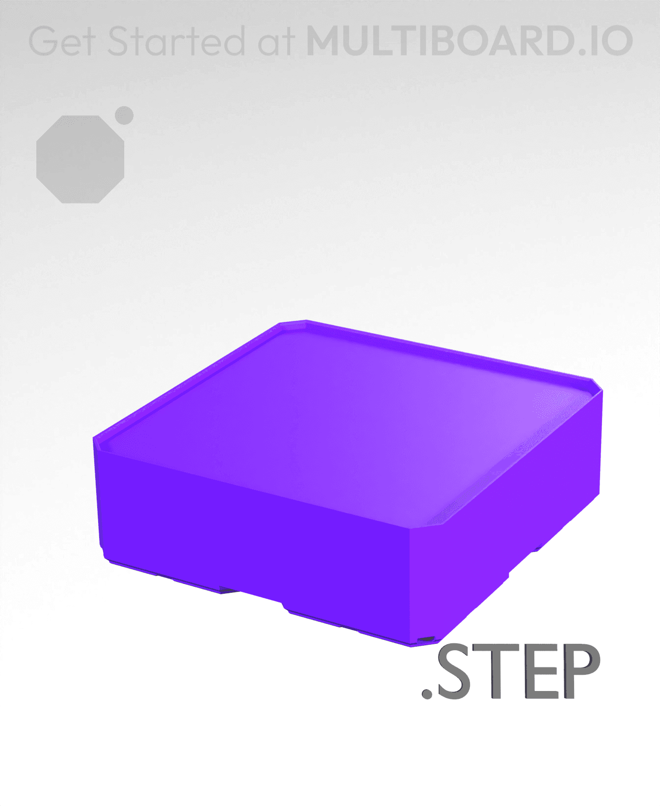 2x2x0·75 - Multibin Insert - STEP Remixing File 3d model