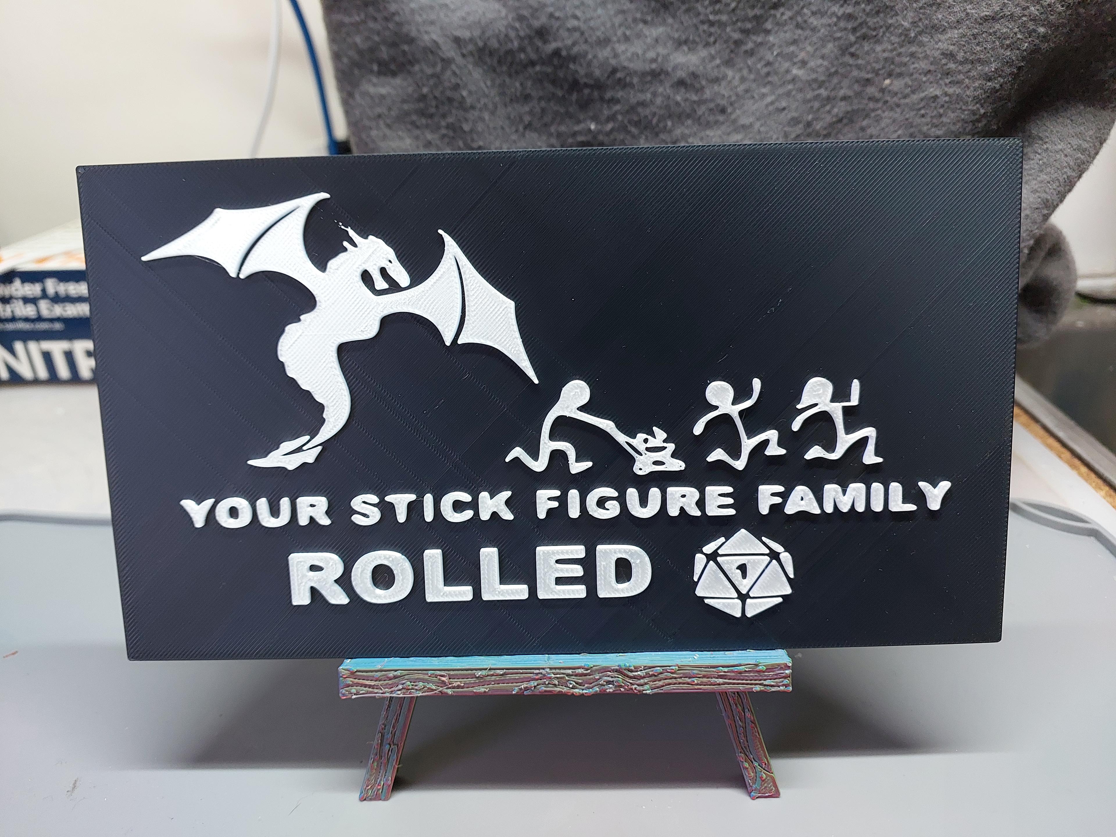 Stick Figure Family 1, D&D 3d model