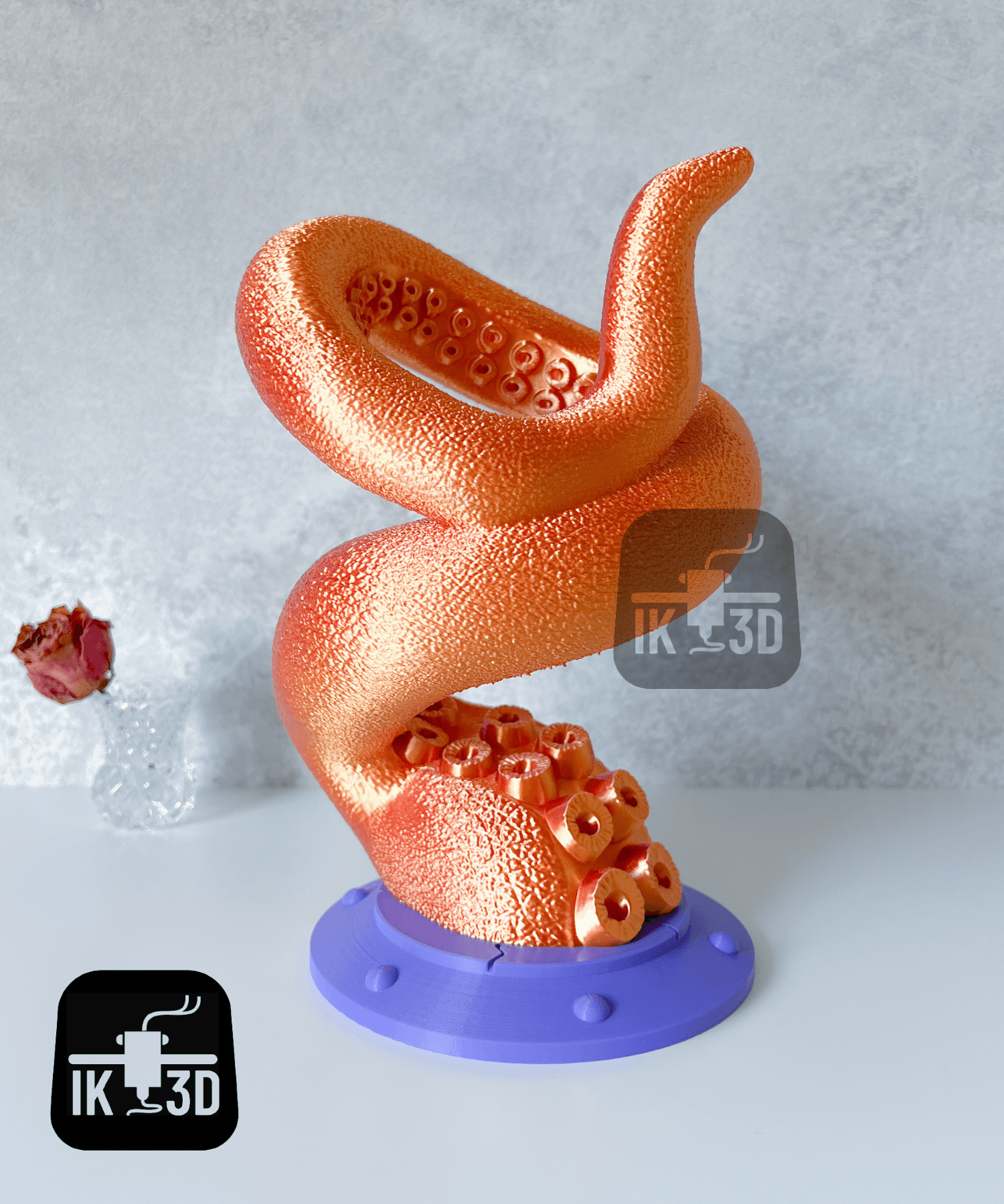 Octopus Tentacle Wine Bottle Holder / No Supports 3d model