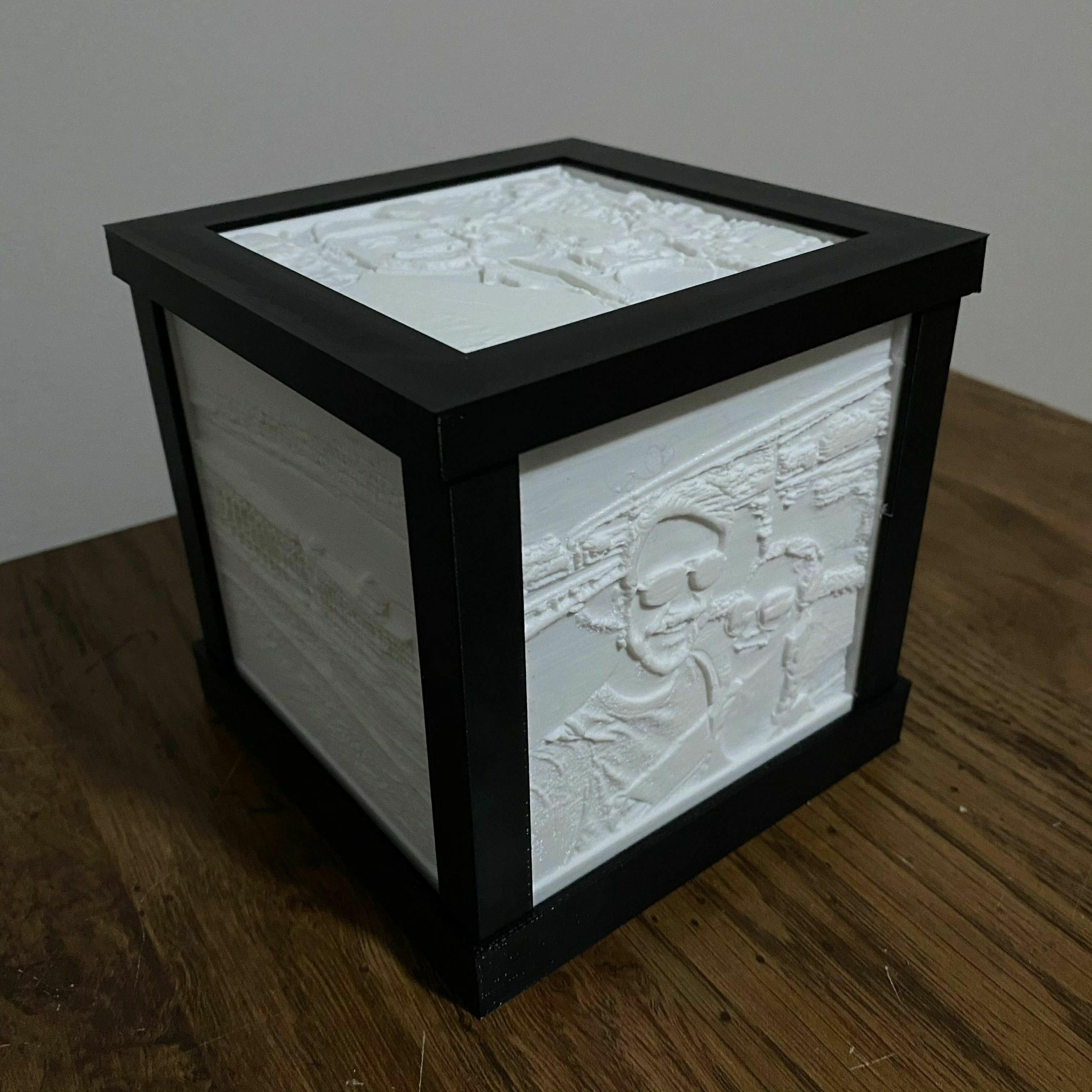 Lithophane Box (Holds 5 Litho Panels) 3d model