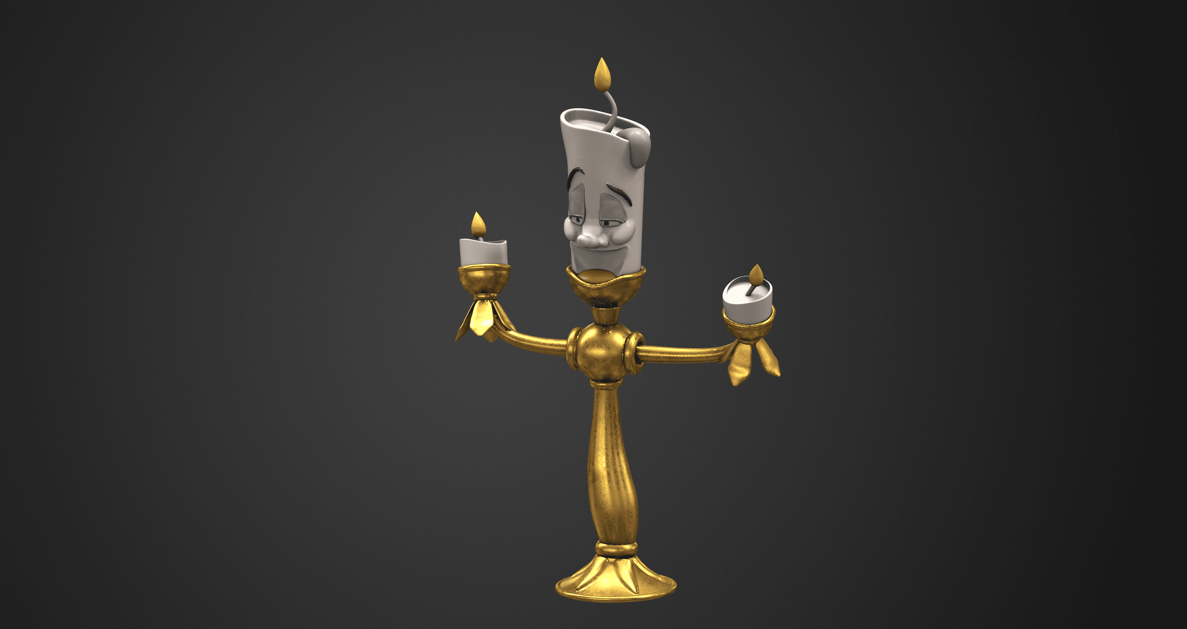 Lumière from Beauty and the Beast - fan art 3d model