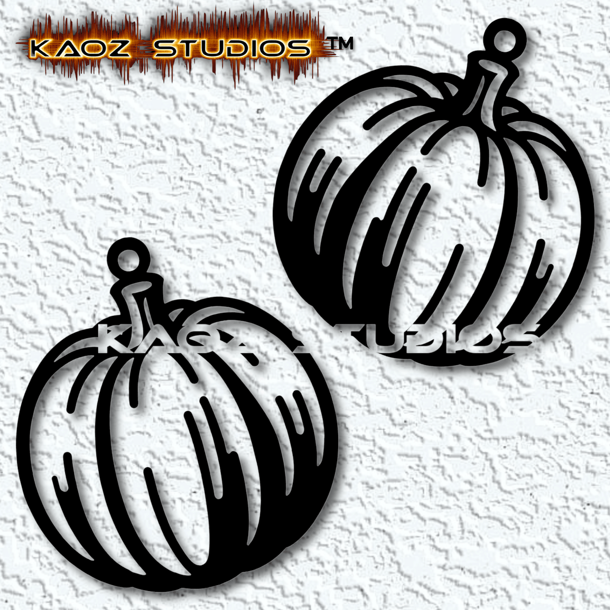 pumpkin earrings autumn jewelery fall pendant 3d model