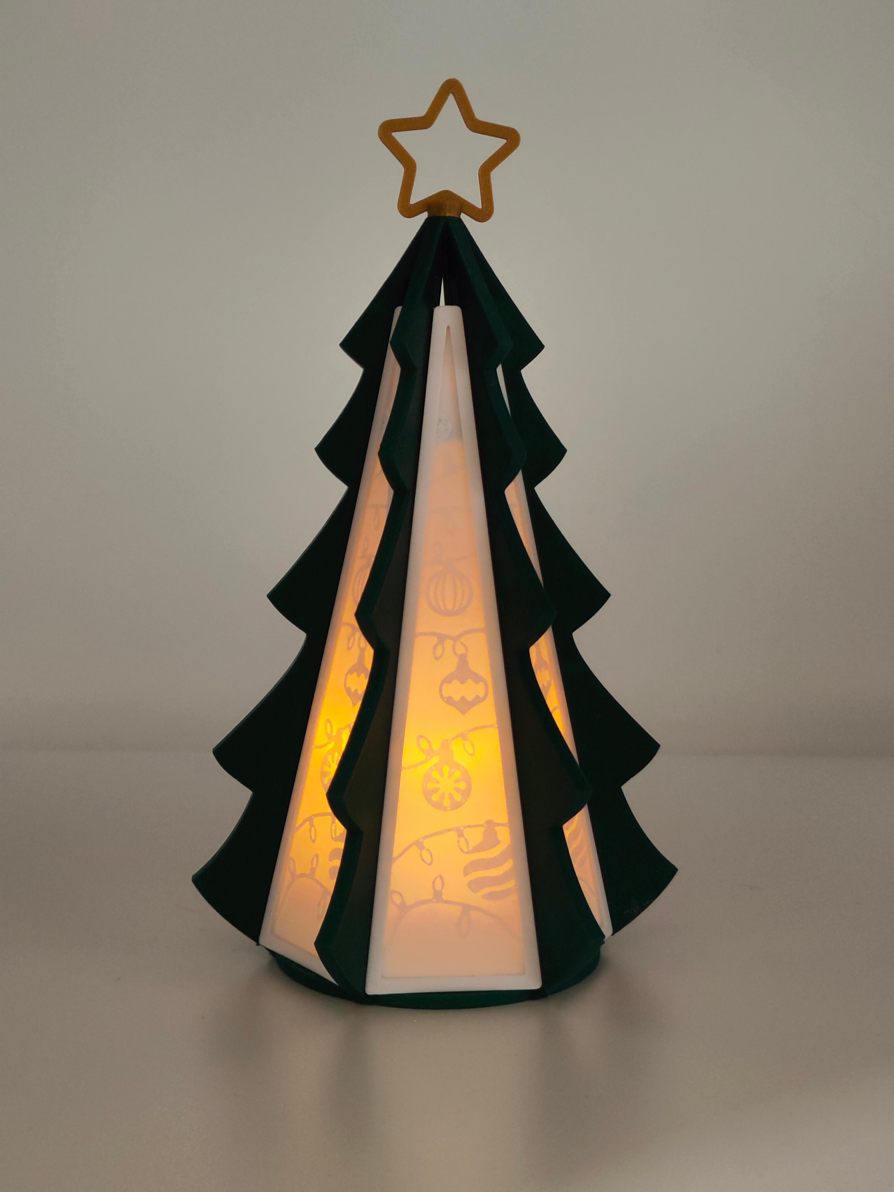 Christmas Tree Tealight Lamp 3d model