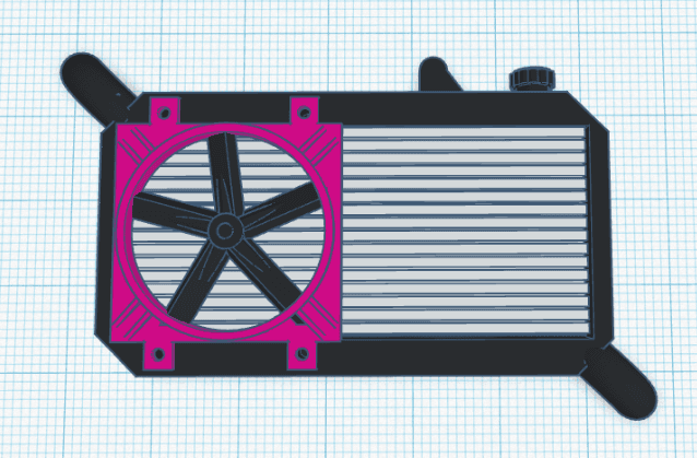 RC Drift Car 1:10 Intercooler V2 3d model