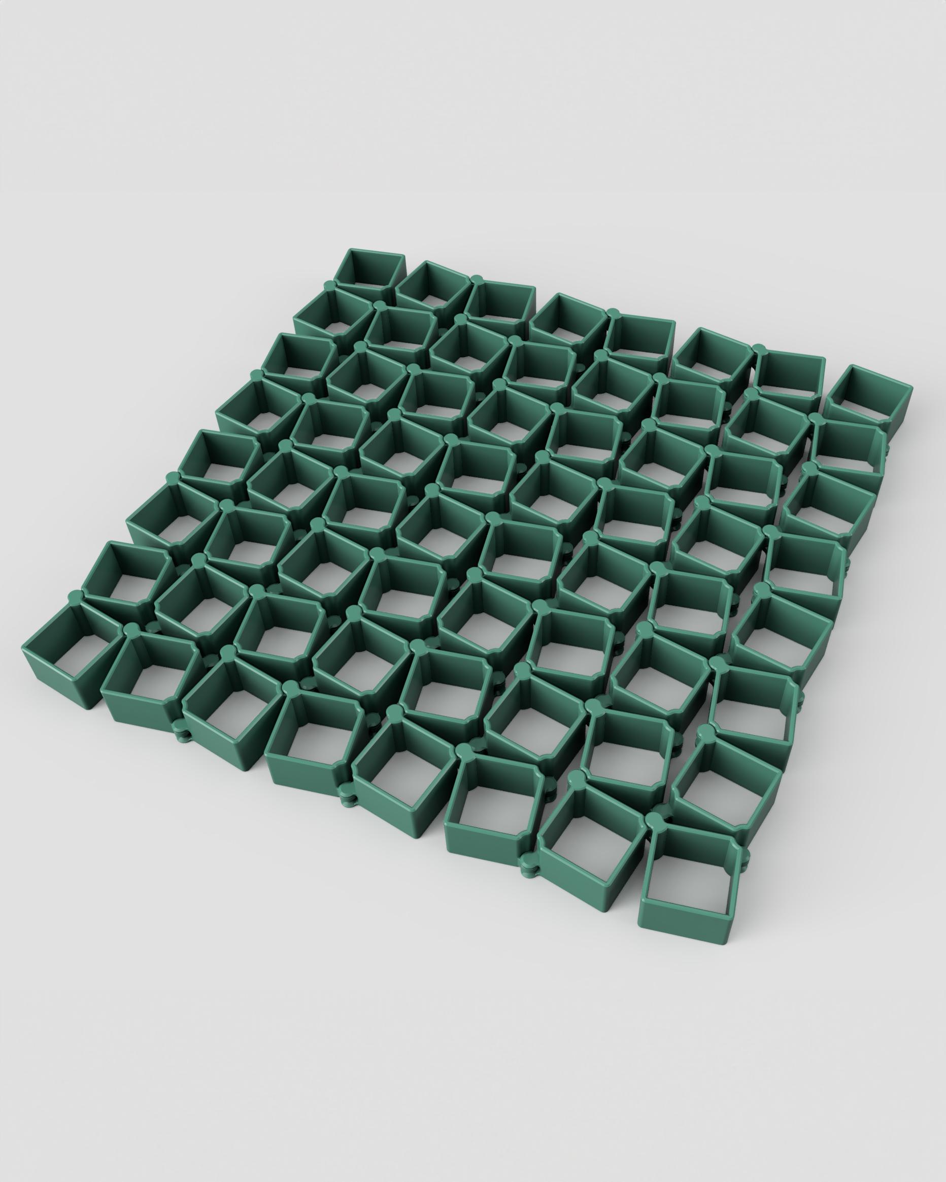 Auxetic Cubes 30mm 8x8.stl 3d model