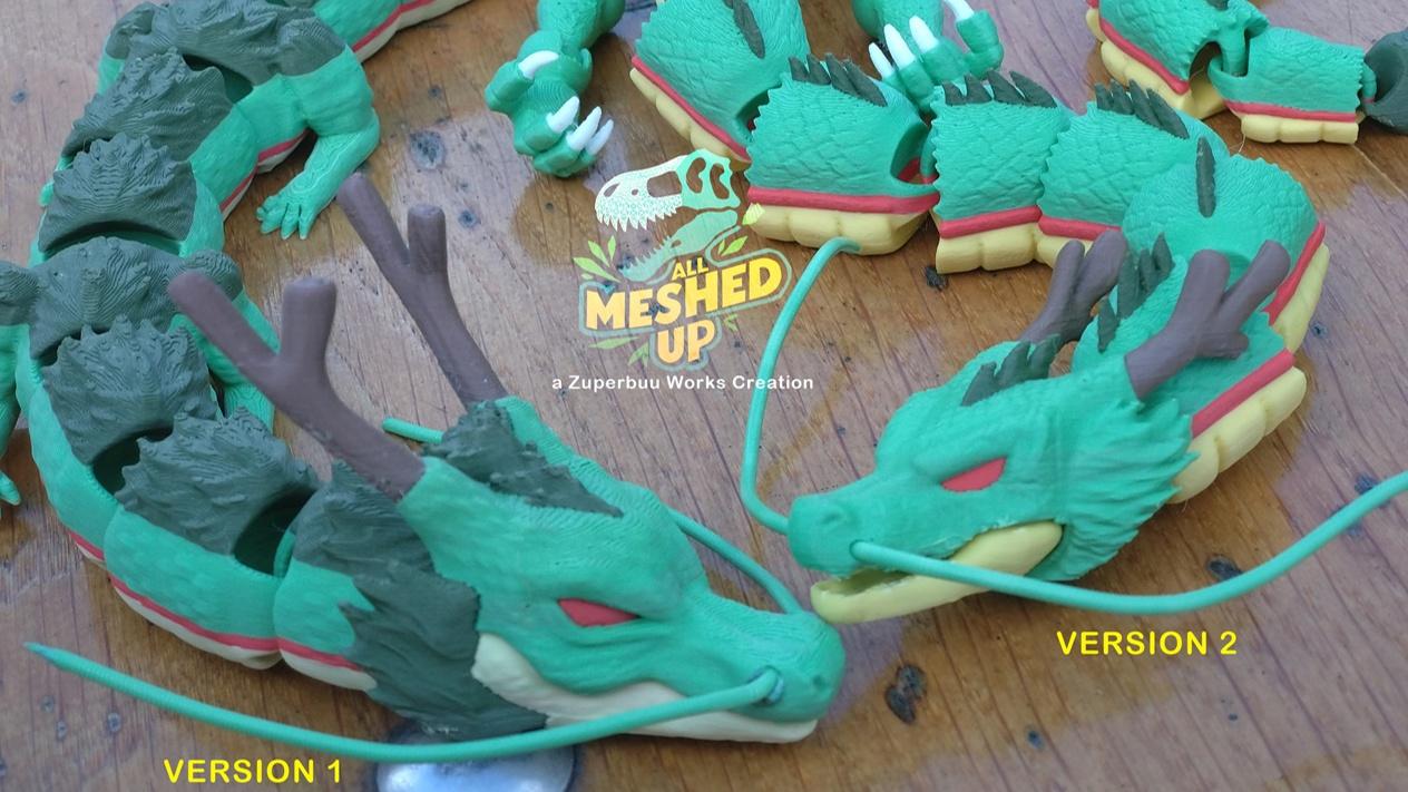 Articulated Shenron Dragon Toy VERSION 2 3d model