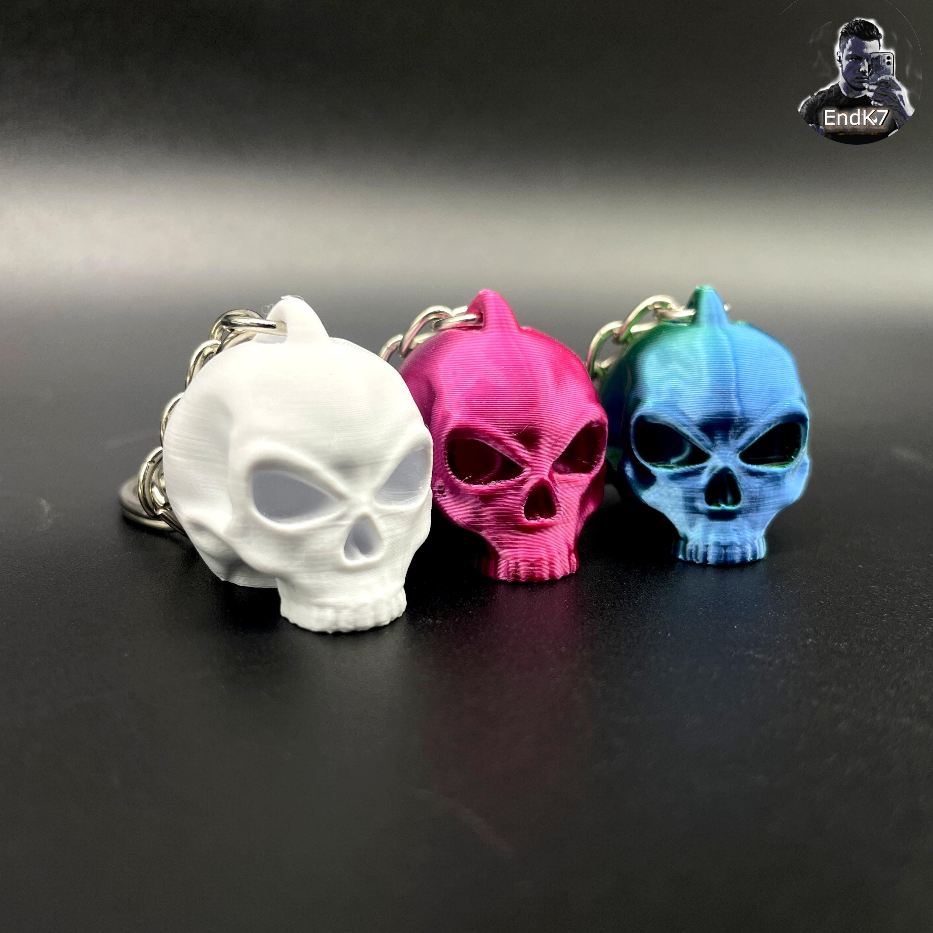 Skull Keychain - Earrings 3d model