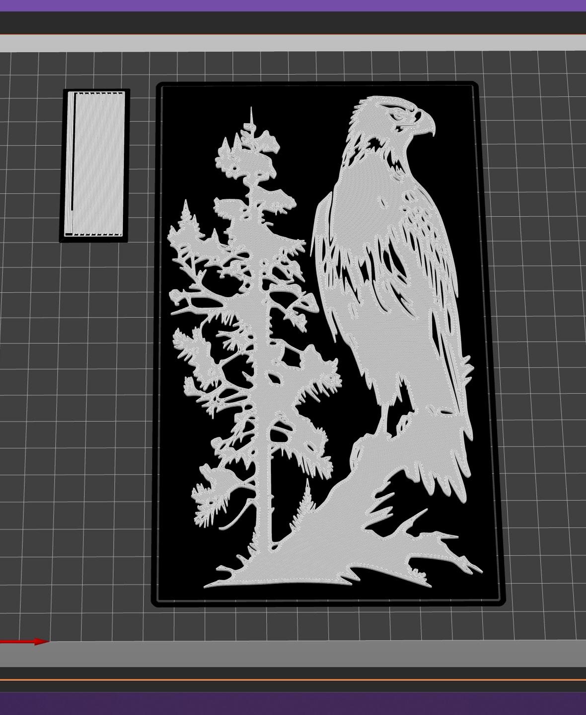 Bald Eagle Wall Art 3d model