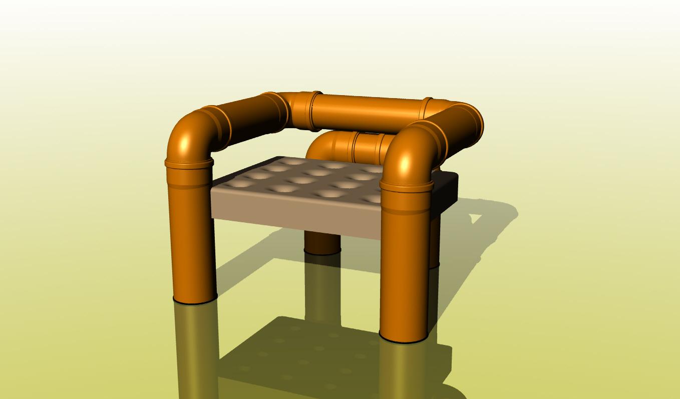 Super Mario Chair Pipe  3d model