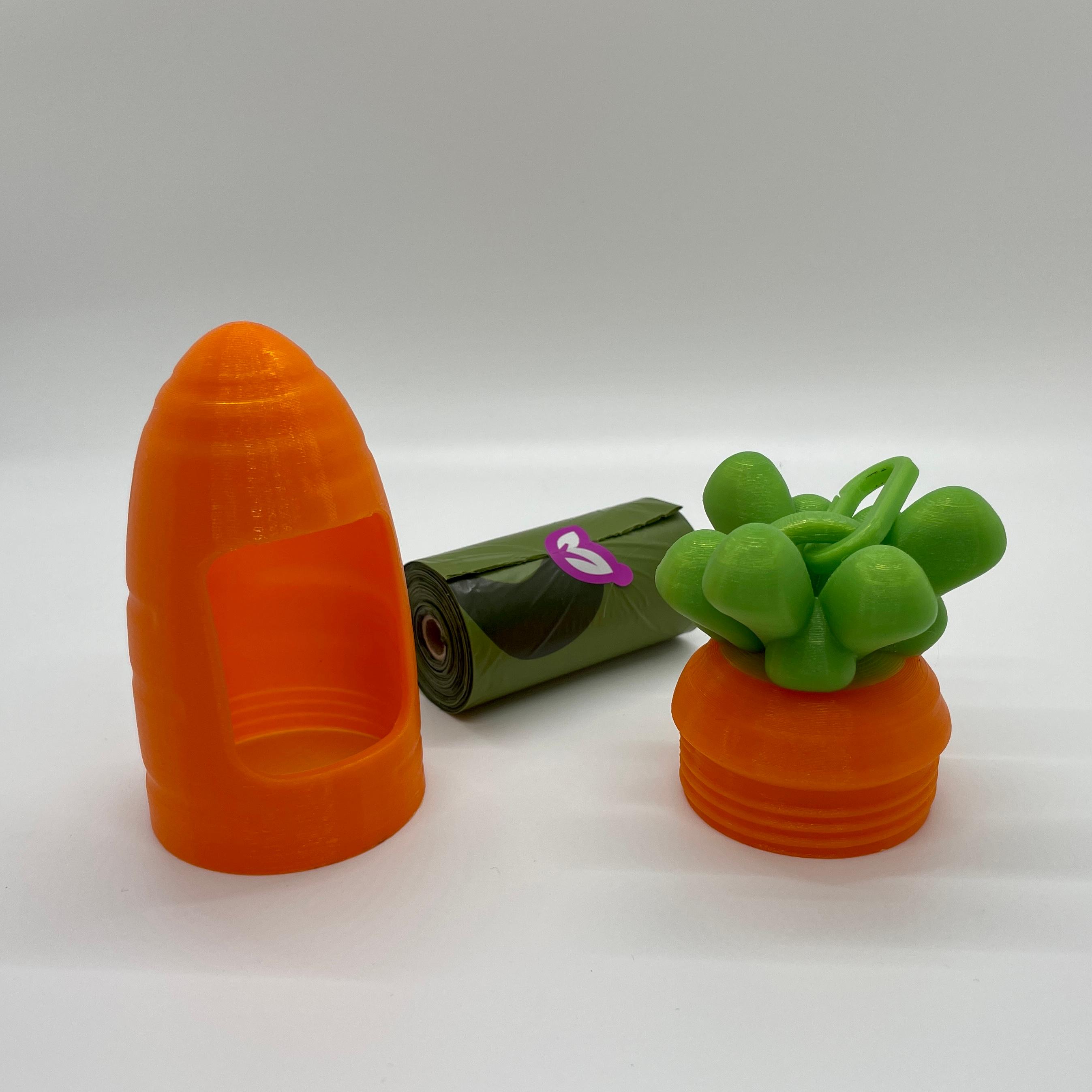 Carrot Shaped Doggy Bag Holder 3d model