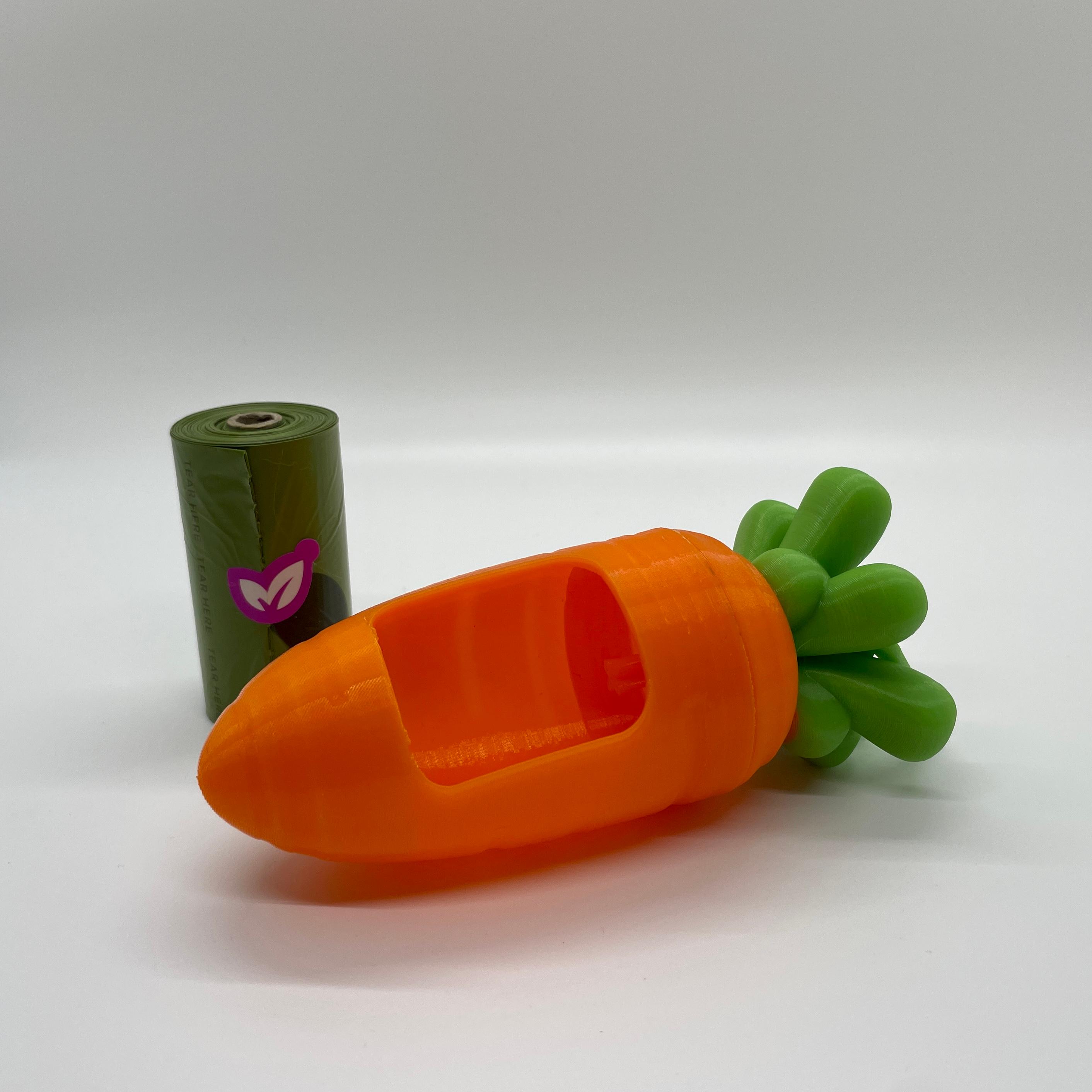 Carrot Shaped Doggy Bag Holder 3d model