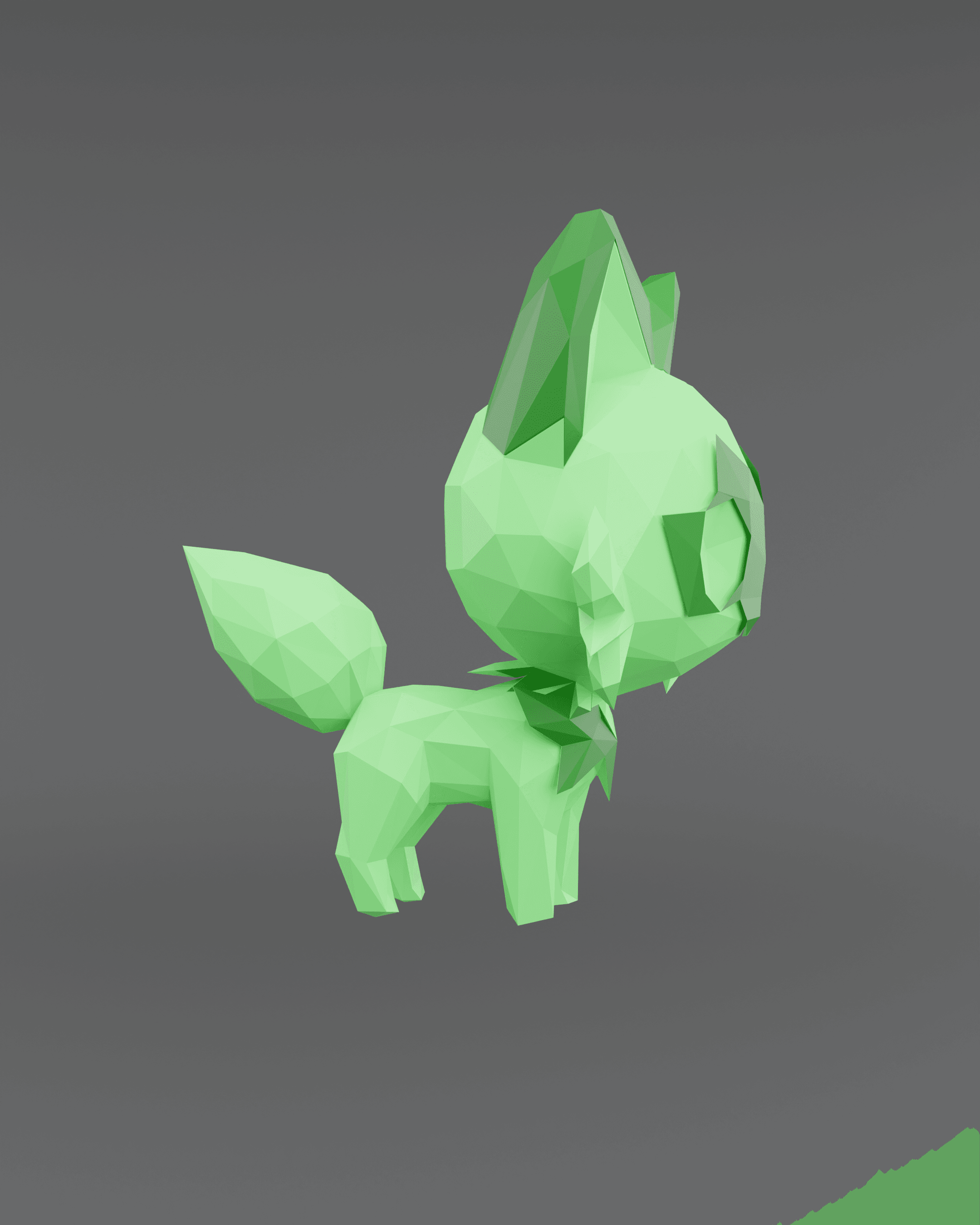 Low Poly Sprigatito - Fan Art 3d model