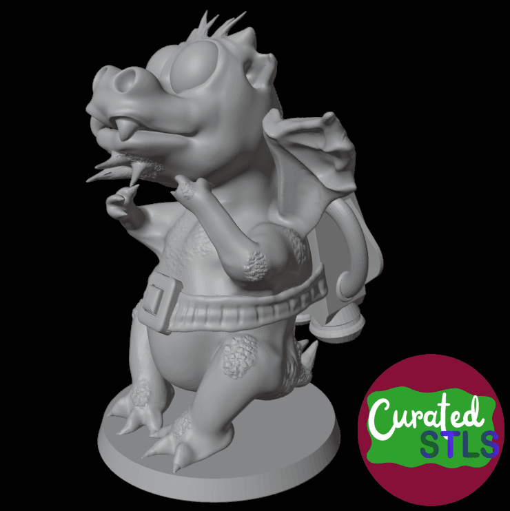 DRAGON WITH JETPACK MINI FOR TABLETOP TTRPG DND - PRESUPPORTED INCLUDED 3d model