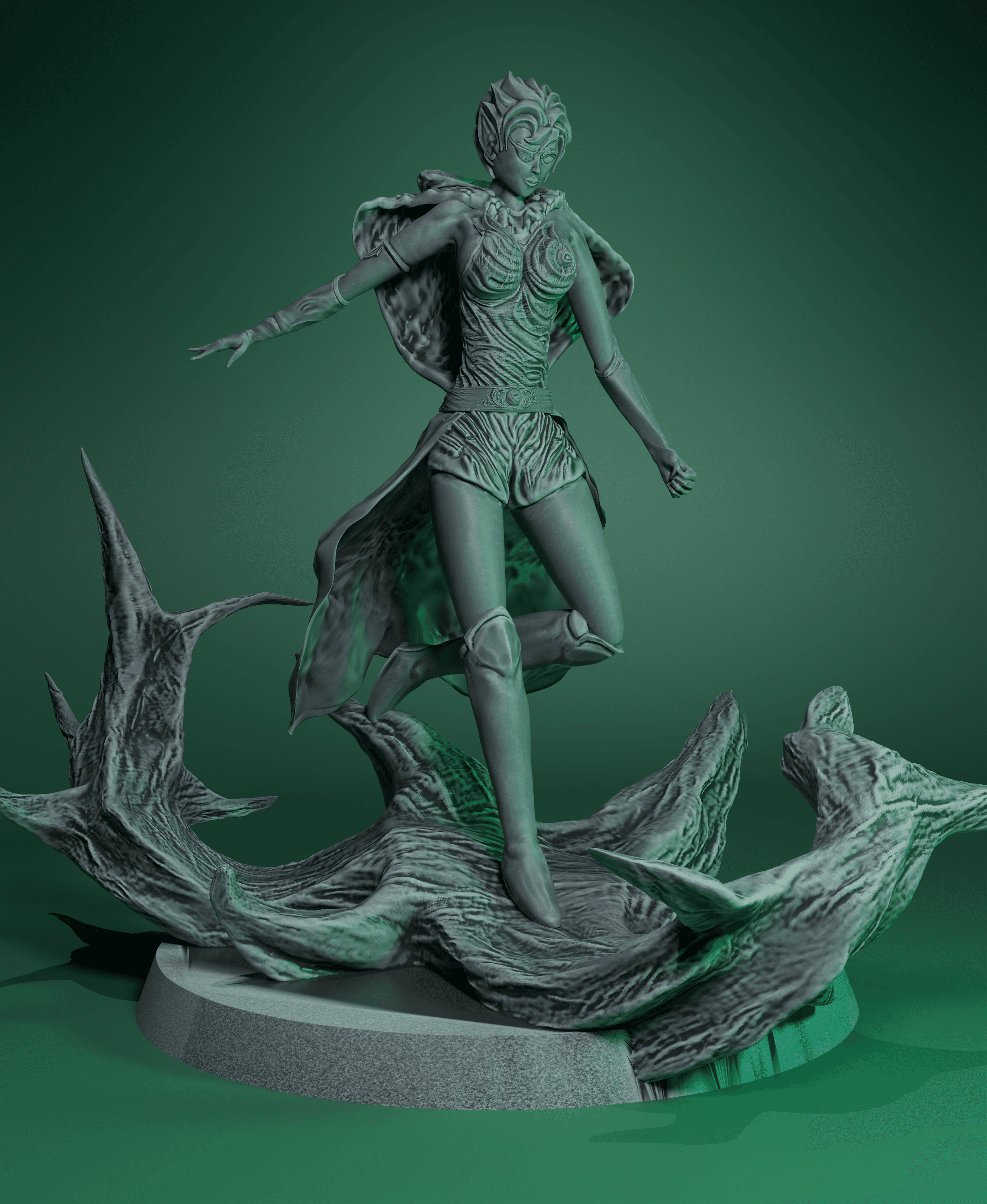 Freyalise, Llanowar's Fury – Legendary Elf Commander - Magic the gathering 3d model