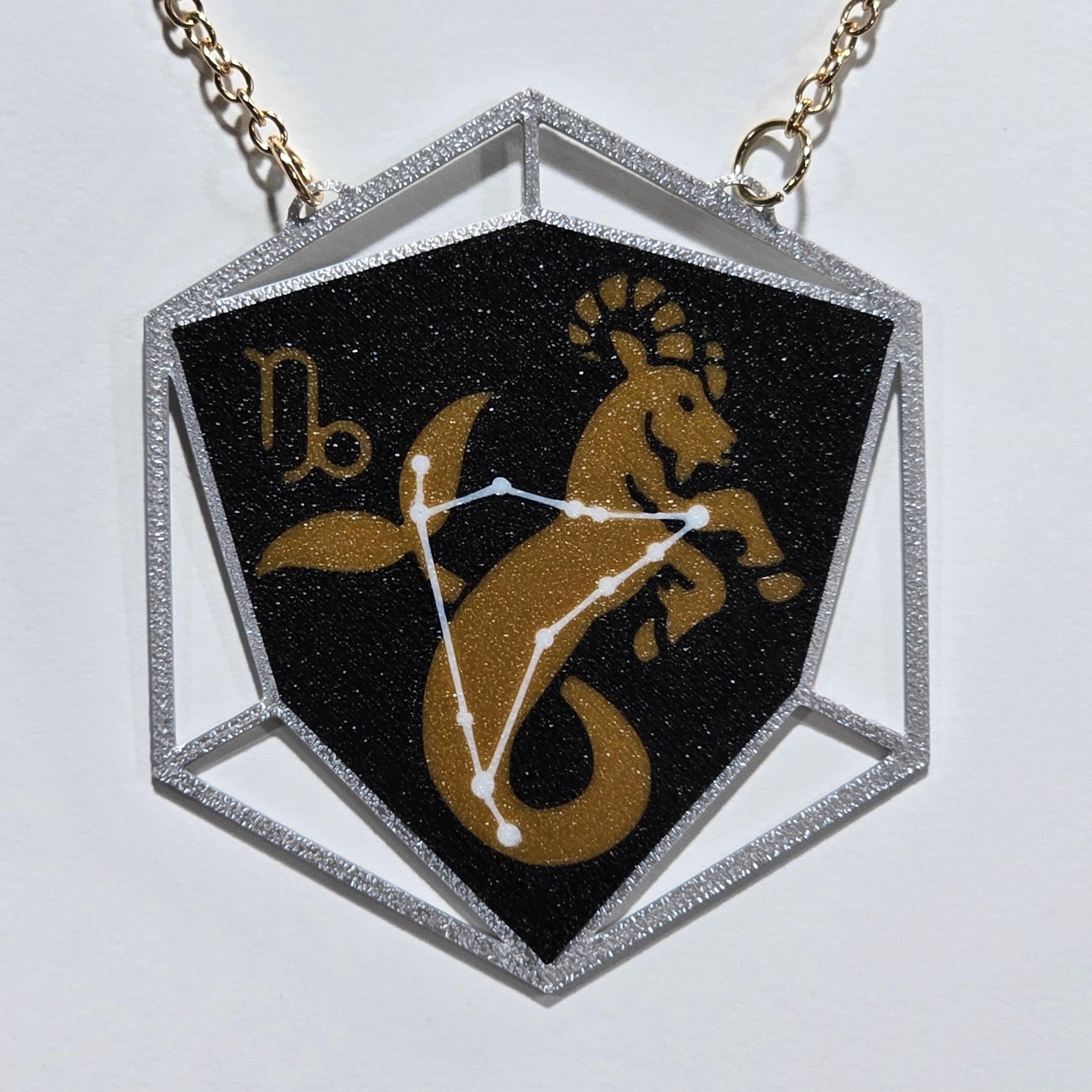 Capricorn Astrology Pendant 3d model