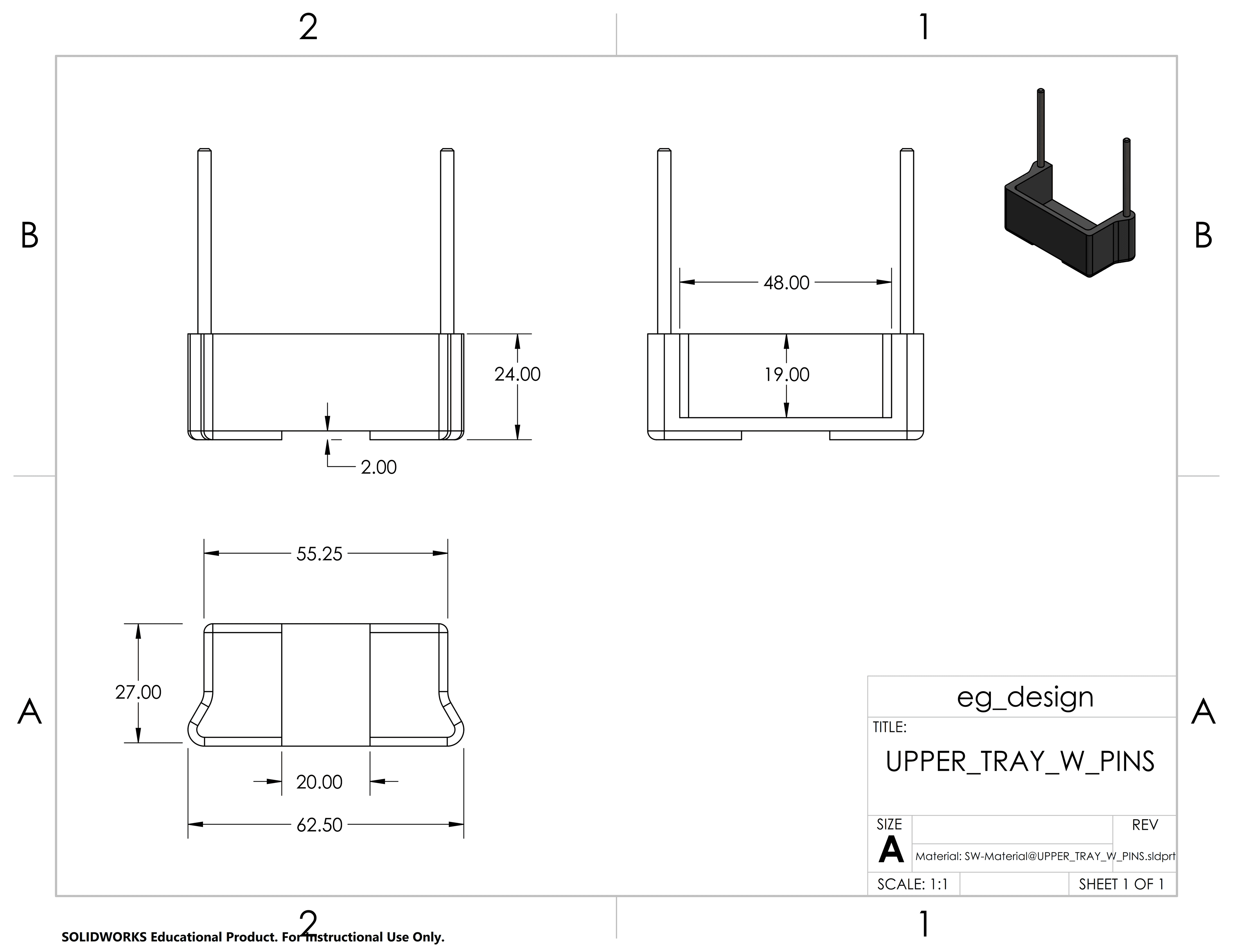 BATTERY TRAY UPPER BASE (EXTENDED), AR320351 3d model