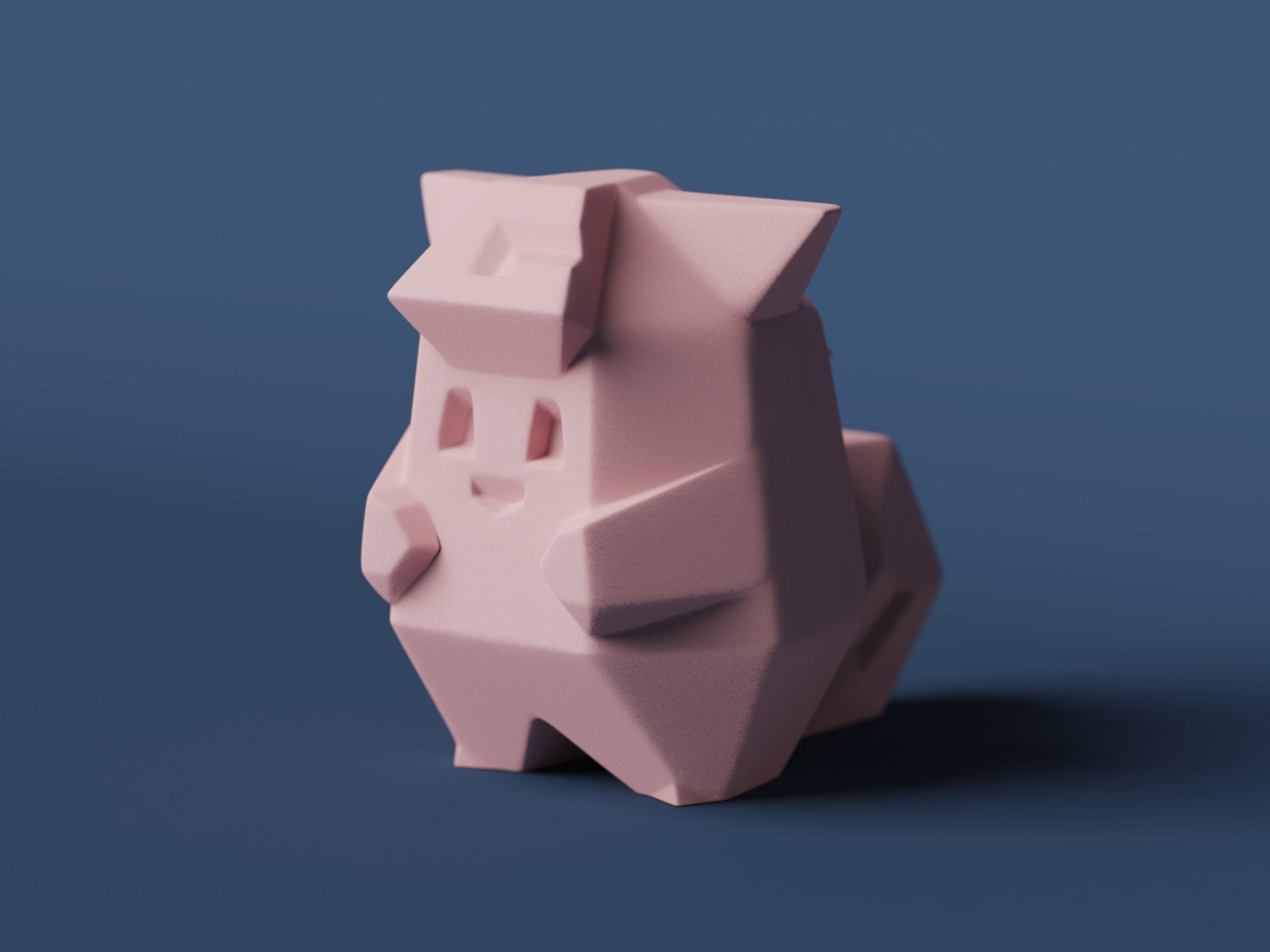 Low-poly Clefairy 3d model