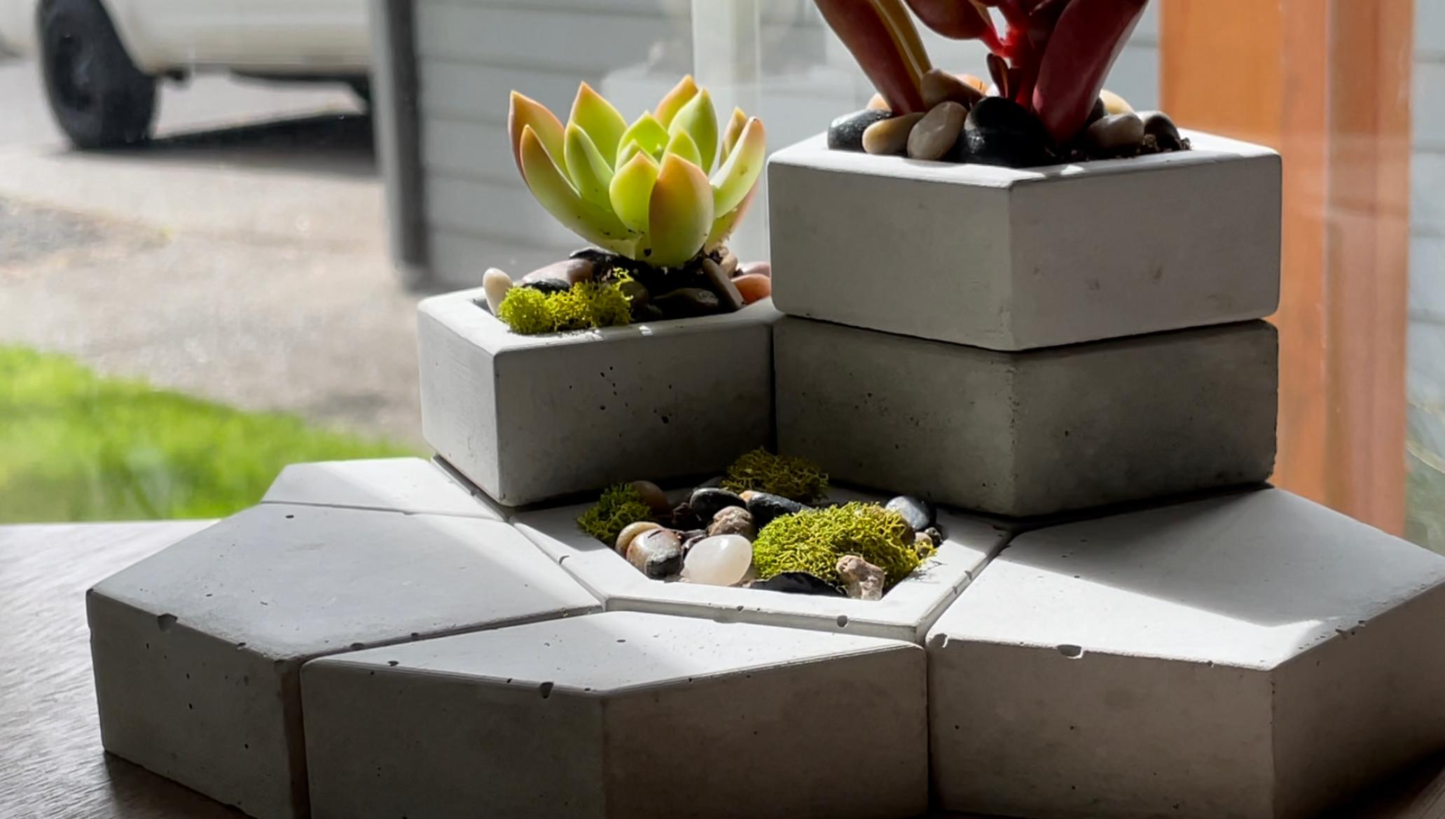 Custom Modular Planters 3d model