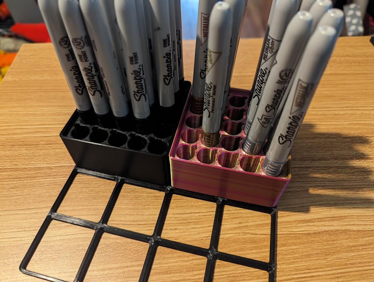 Gridfinity Point Down Sharpie Holder 3d model