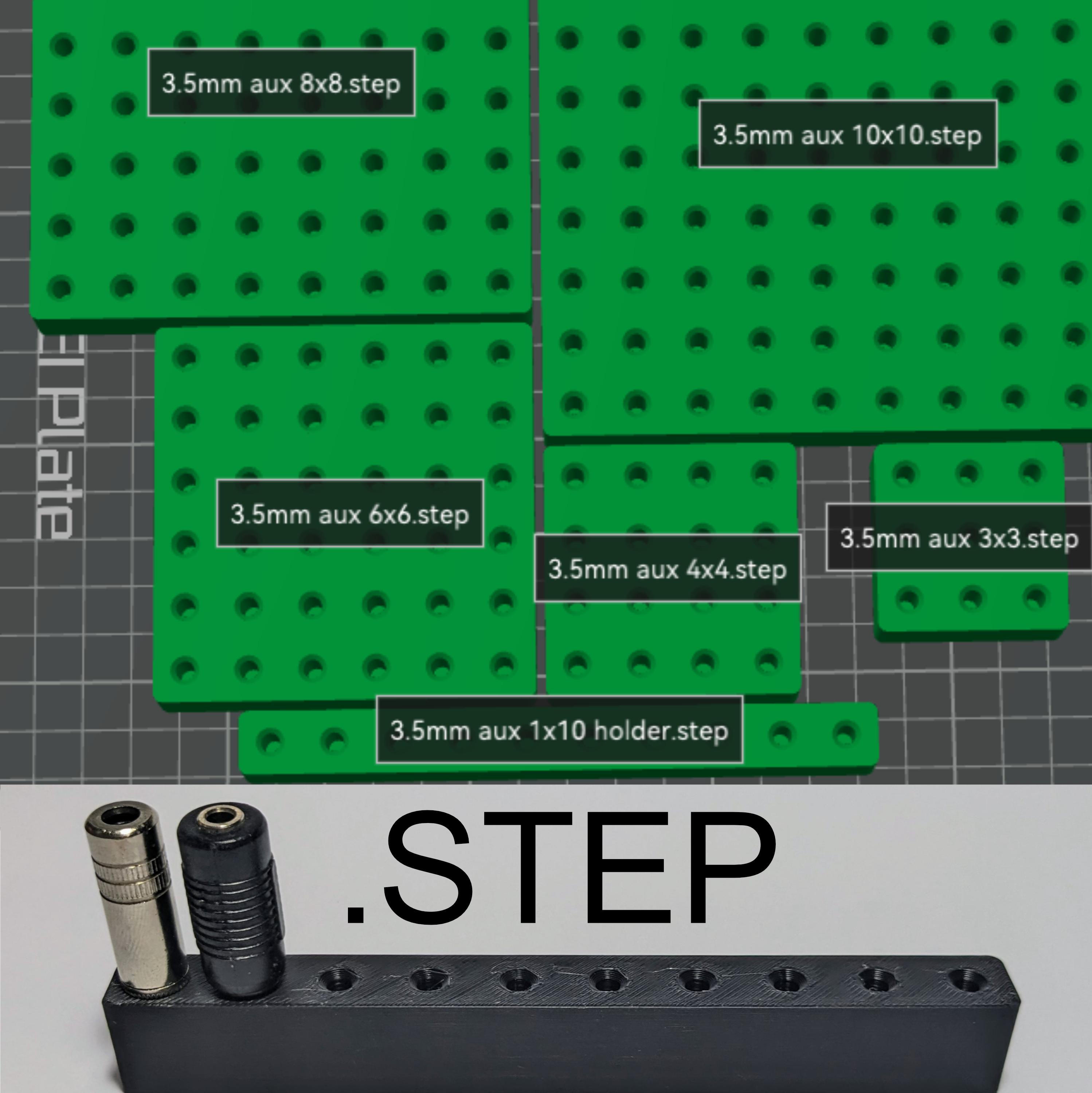 3.5mm headphone jack holder collection  3d model