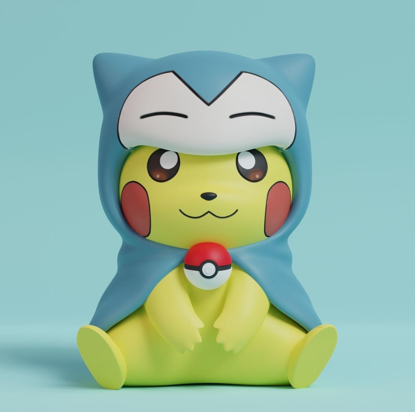 Cosplay Pikachu - Snorlax 3d model