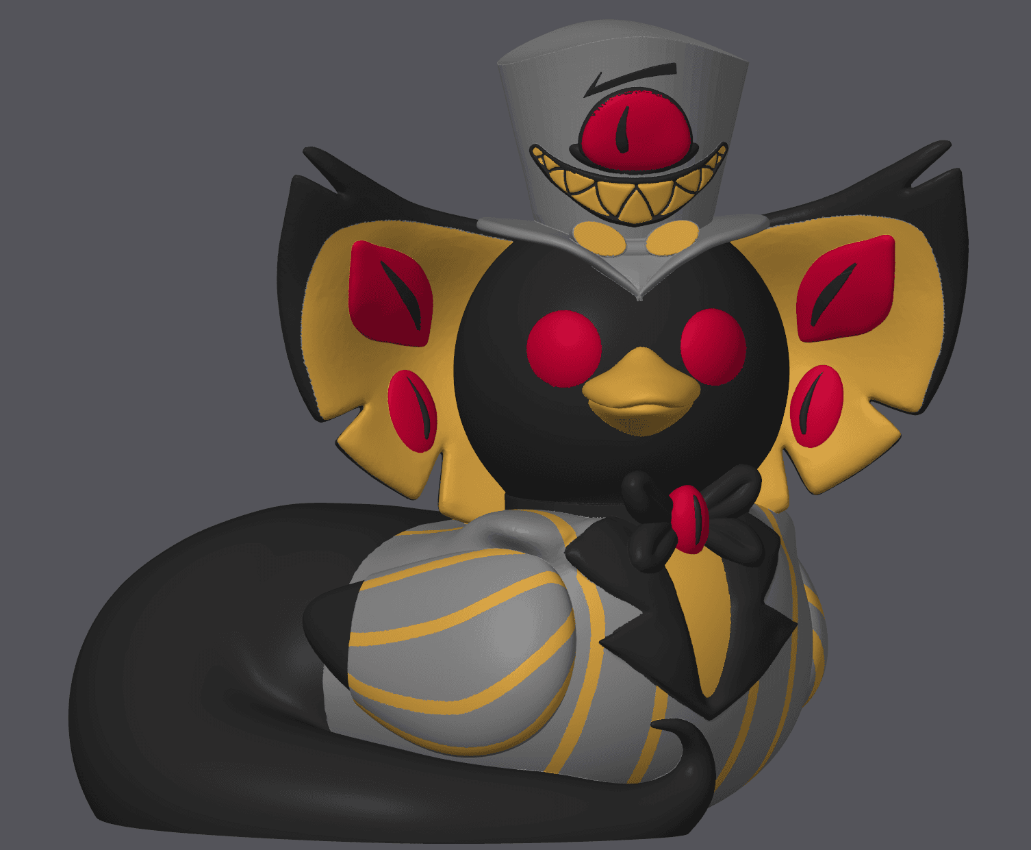 Sir Pentious Ducky - Hazbin Hotel Rubber Duck 3d model