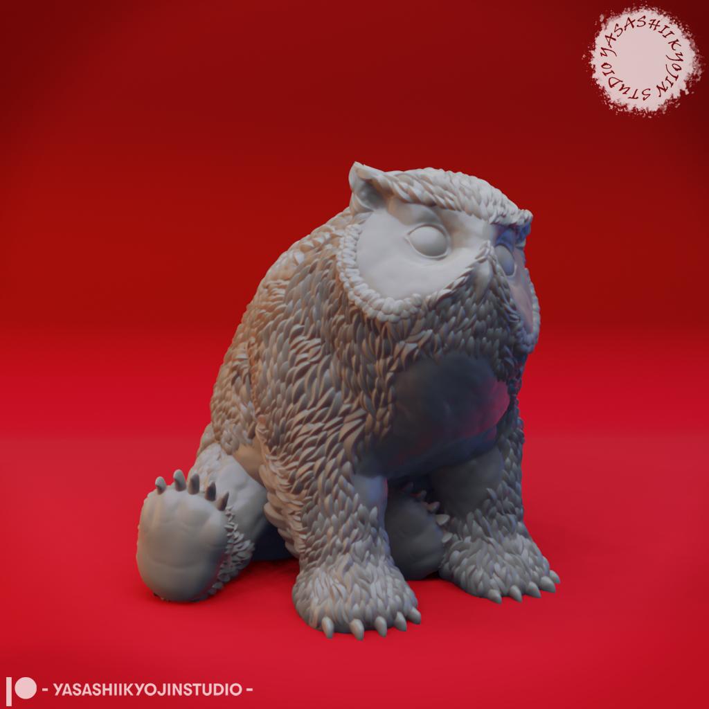 Owlbear Cubs - Tabletop Miniature (Pre-Supported) 3d model